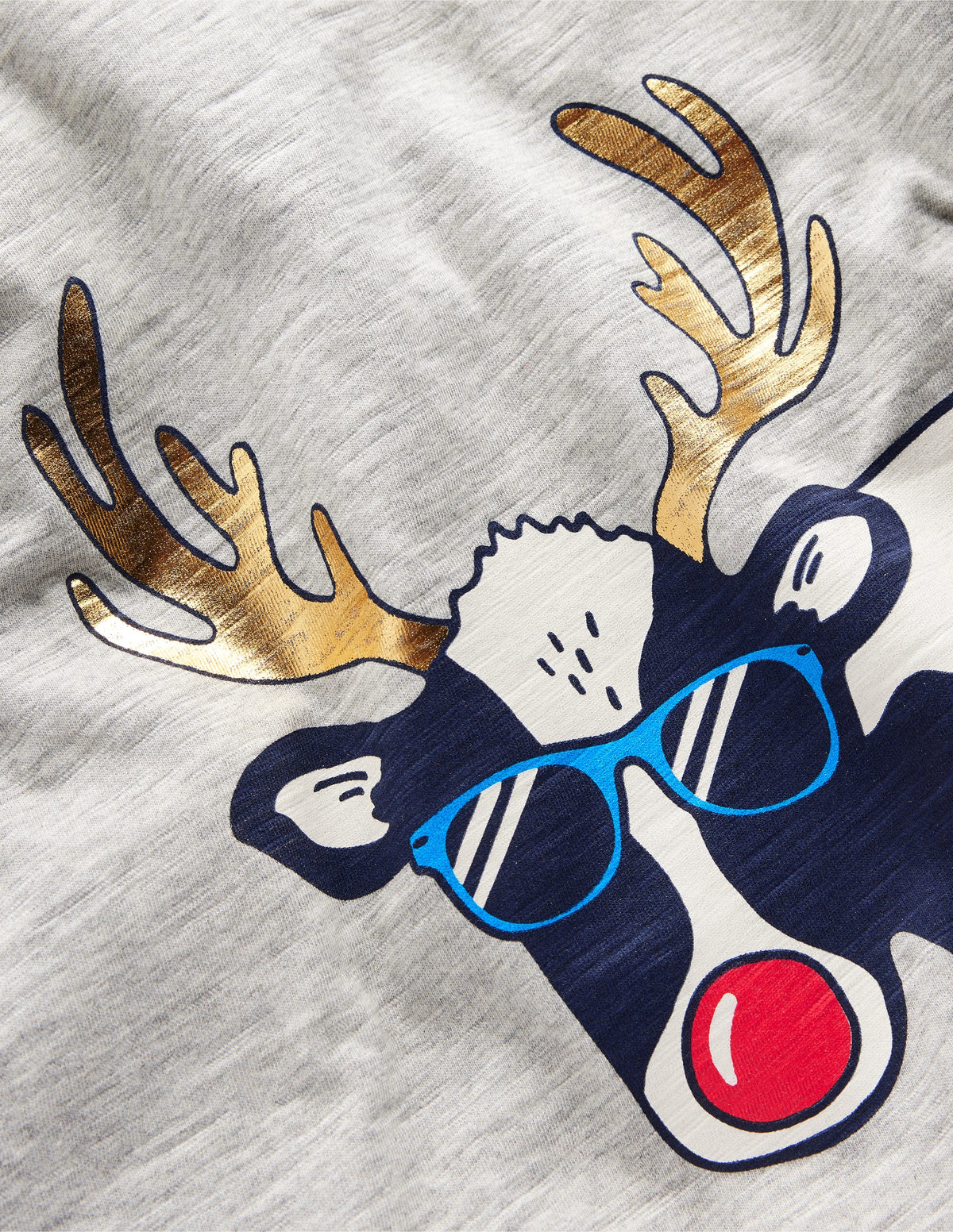 Festive Raglan T-Shirt-Grey Marl Moo-Dolph - Image 3