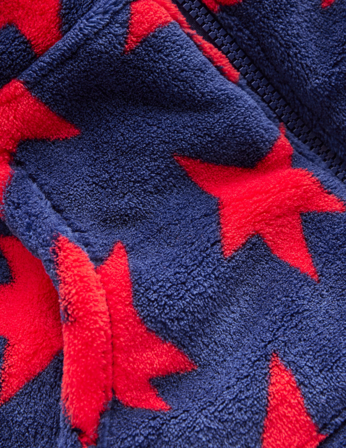 Bequemer Fleece-Overall-Steuerbordblau und Roter Stern - Image 3