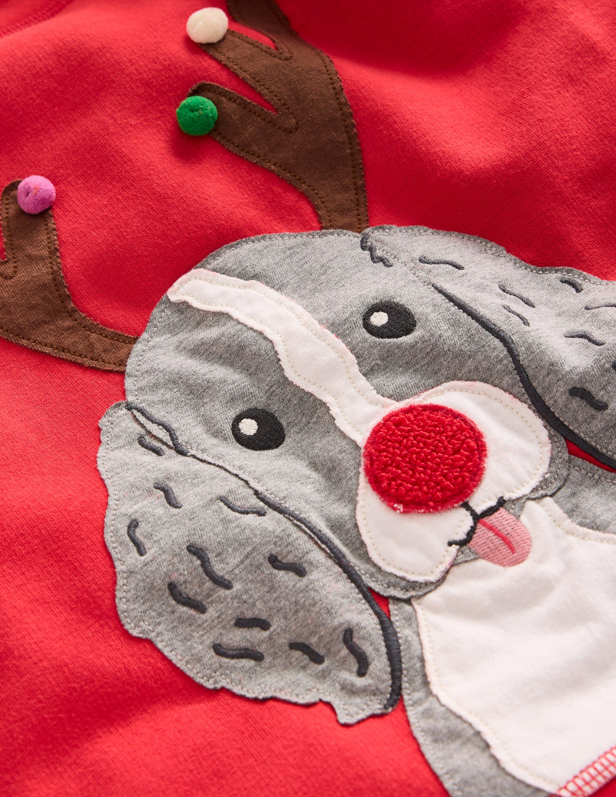 Cosy Festive Sweatshirt-Poppy Red Dog - Image 3