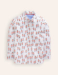 Chemise en coton imprimé-Black