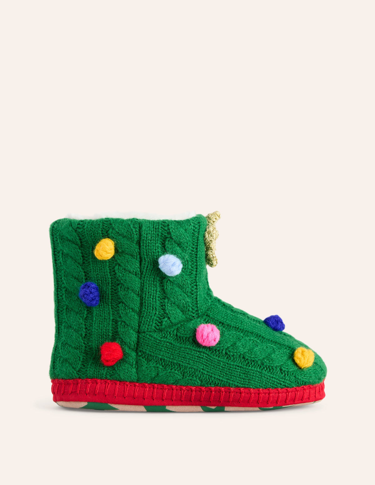 Christmas Slipper Boot-Rich Emerald-1