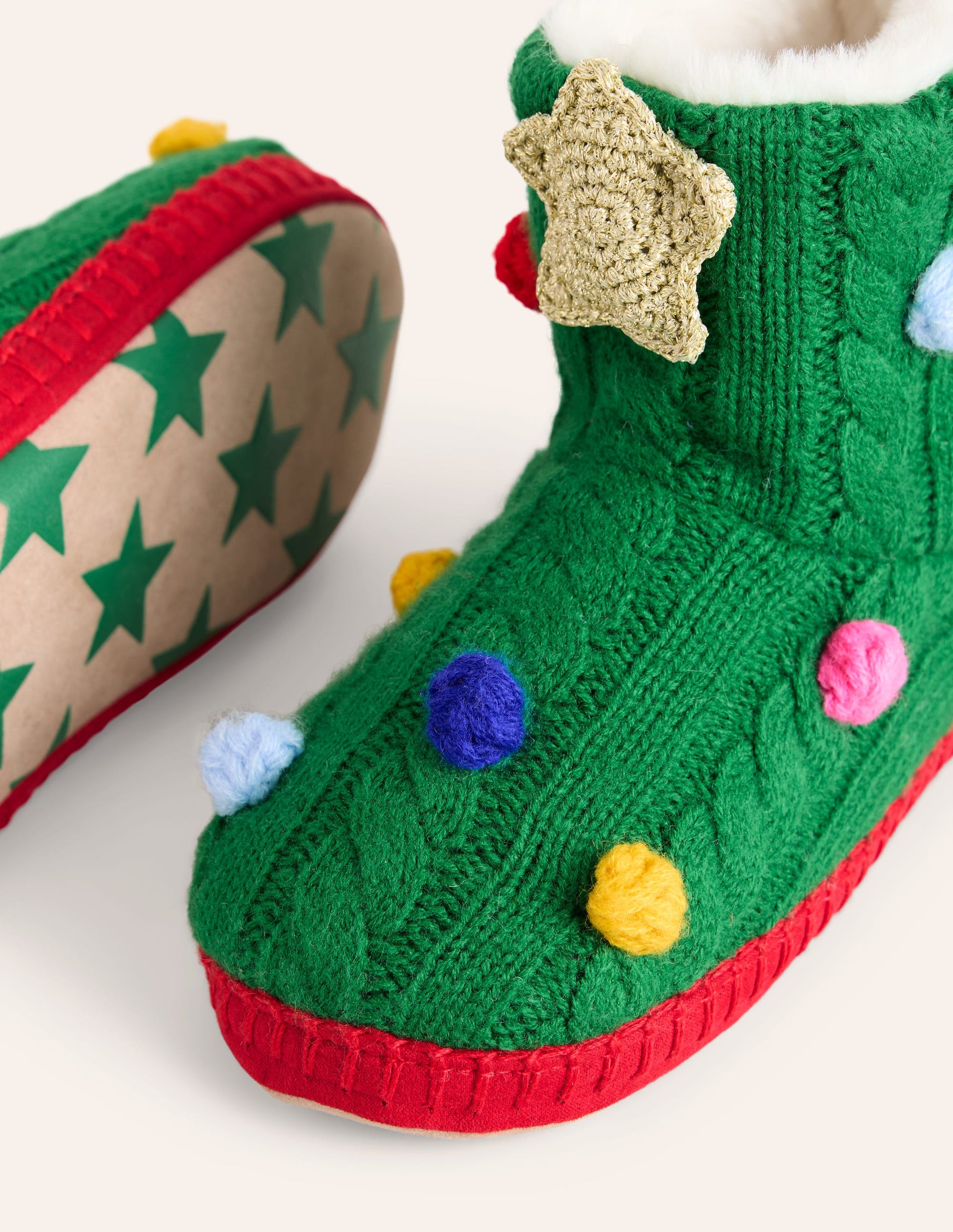 Christmas Slipper Boot-Rich Emerald-3