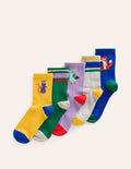 5 paires de chaussettes côtelées-Motifs multi