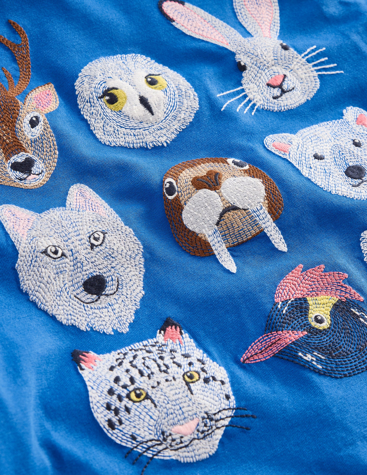 Fun Superstitch Grid T-Shirt-Greek Blue Arctic Animals-3