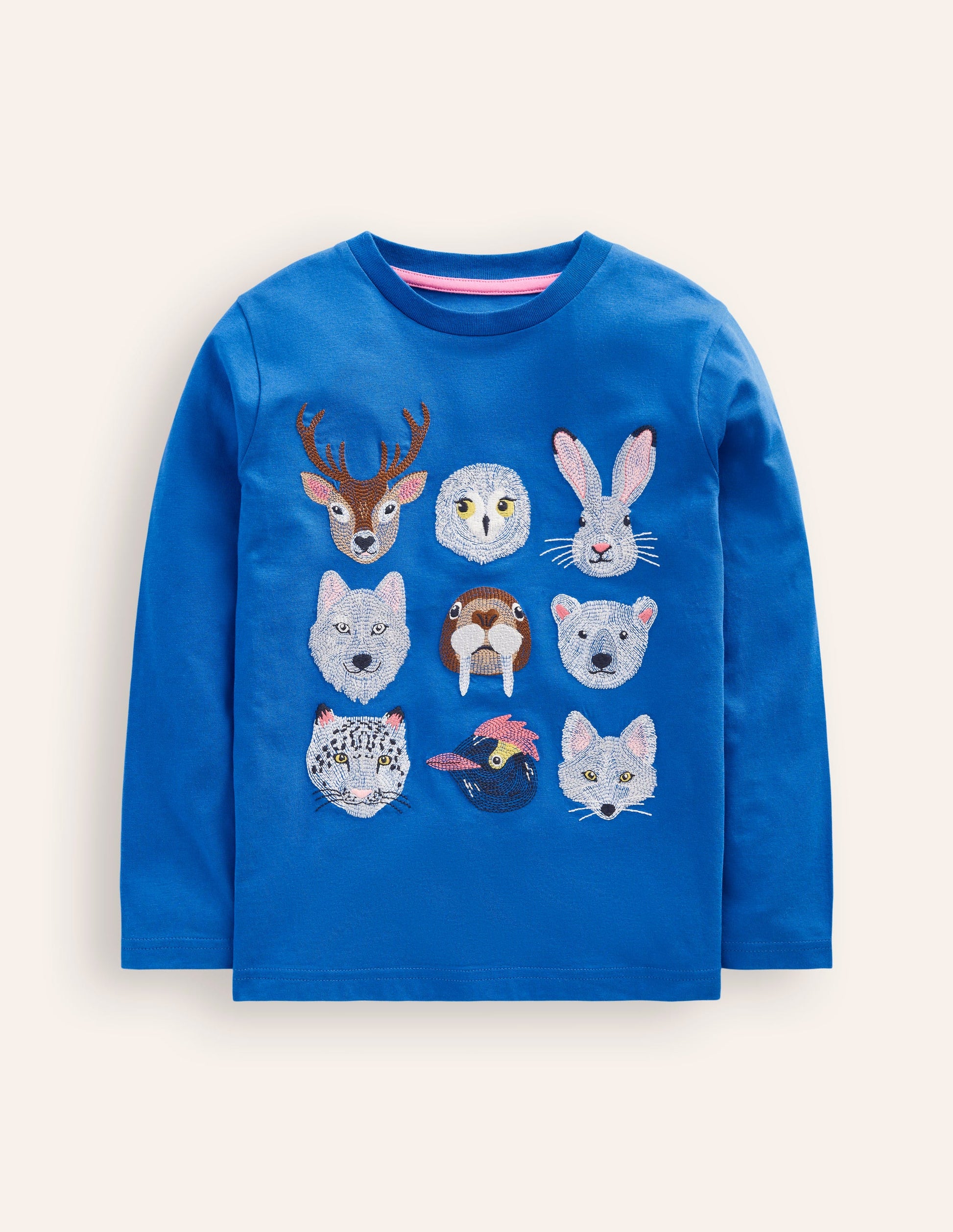 Fun Superstitch Grid T-Shirt-Greek Blue Arctic Animals-1