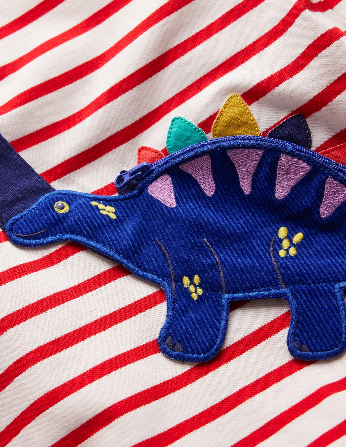 Novelty Bag T-shirt-Poppy Red Dino-3