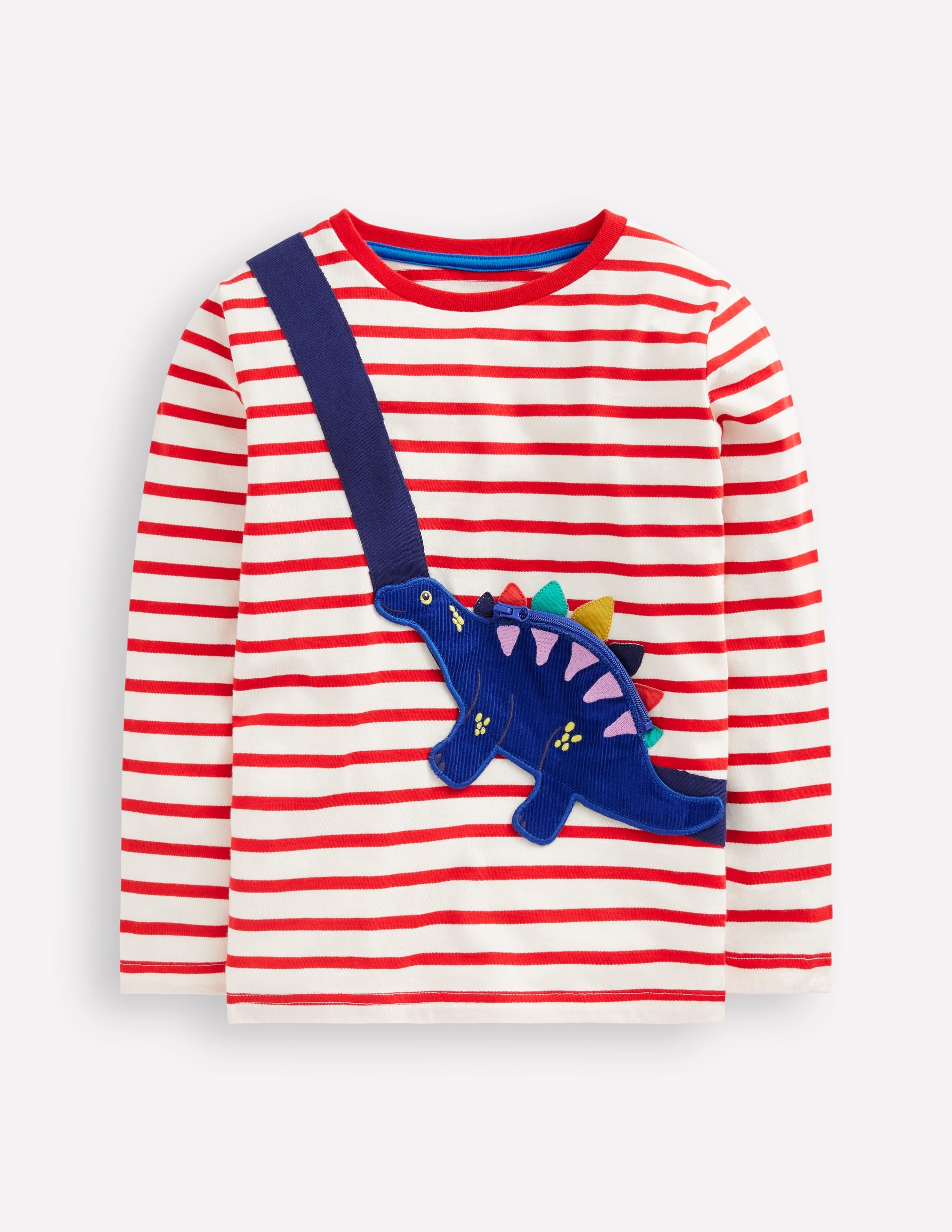 Novelty Bag T-shirt-Poppy Red Dino - Image 1