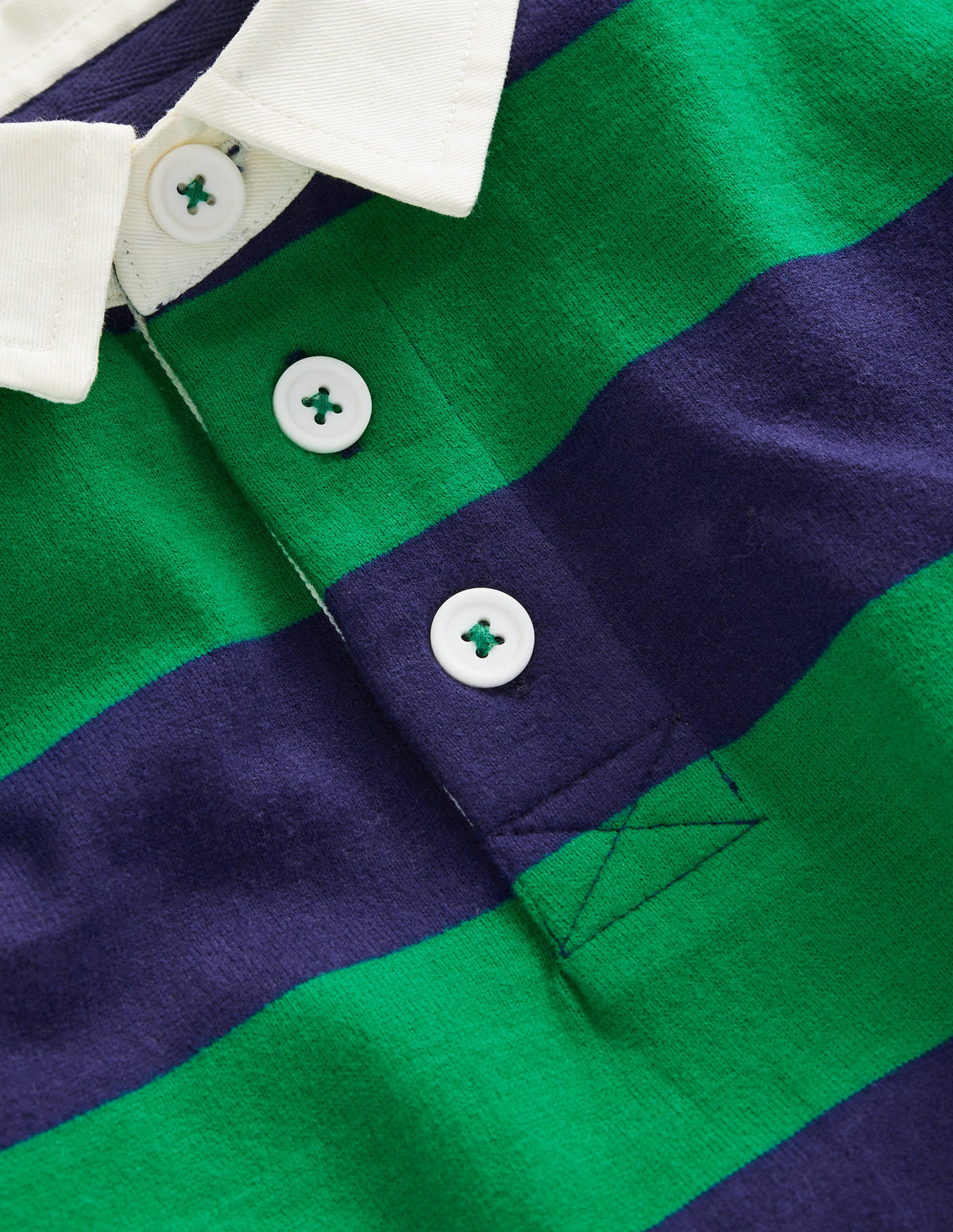 Maillot de rugby authentique-Bleu marine universitaire/vert des Highlands - Image 2