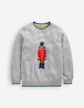 Fun Logo Jumper-Grey Marl Nutcracker