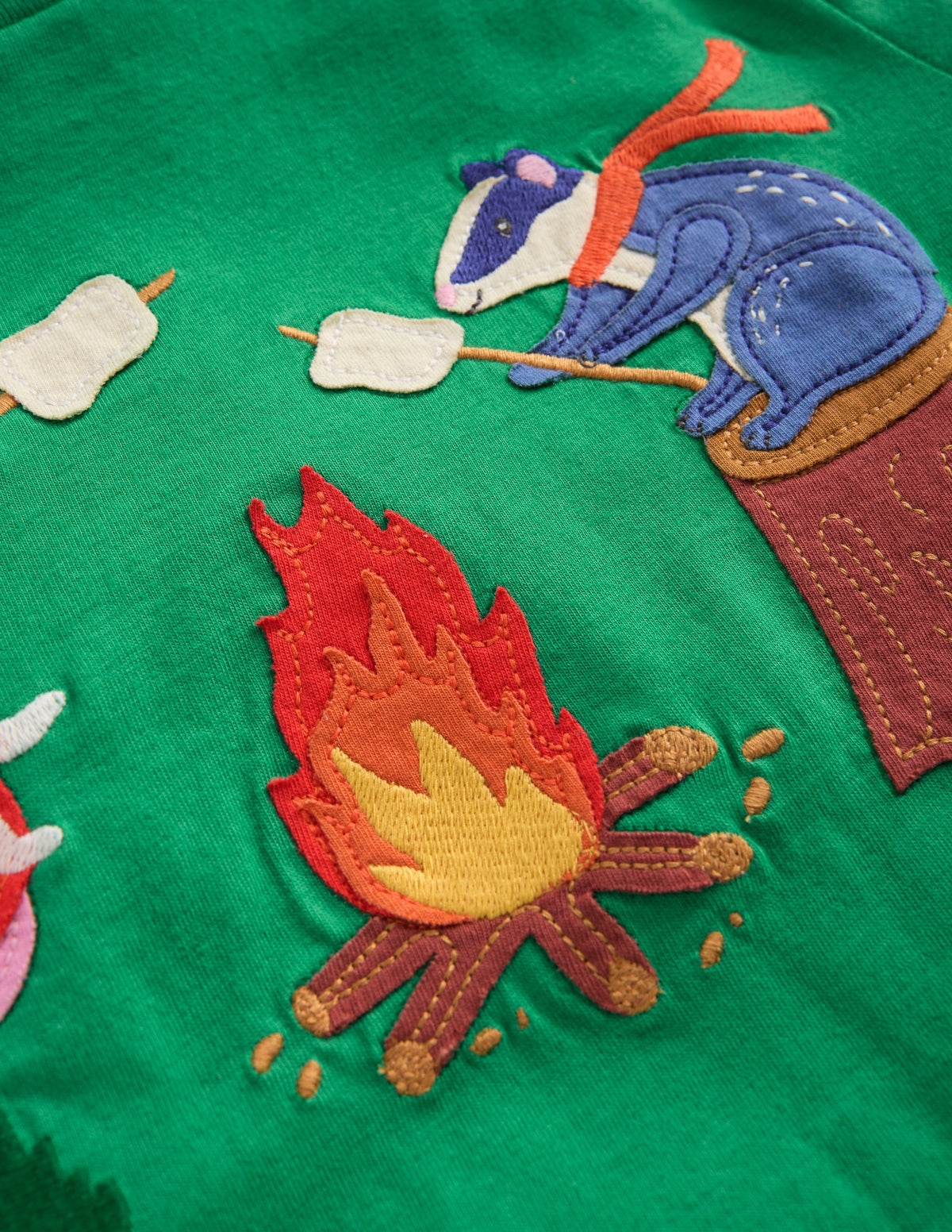T-Shirt mit kleinen Tierapplikationen-Schottengrün, Tiere-3