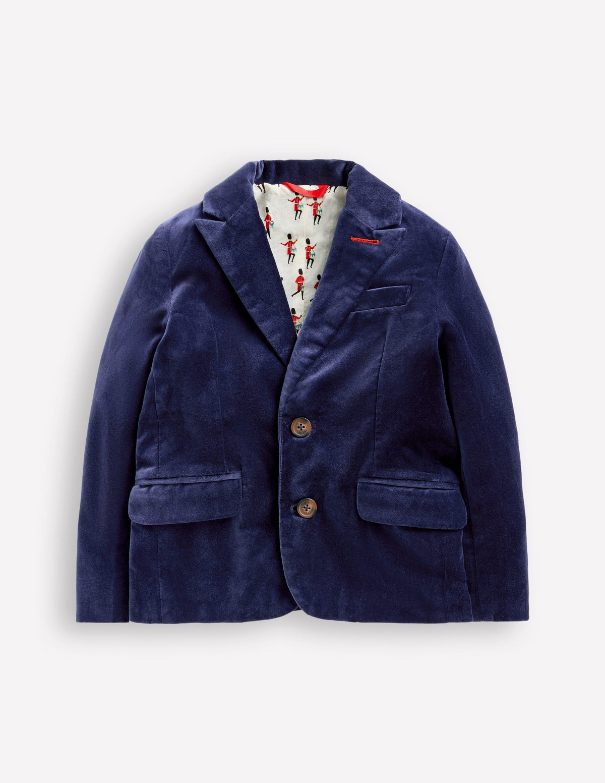 Classic Velvet Blazer-College Navy Velvet - Image 1