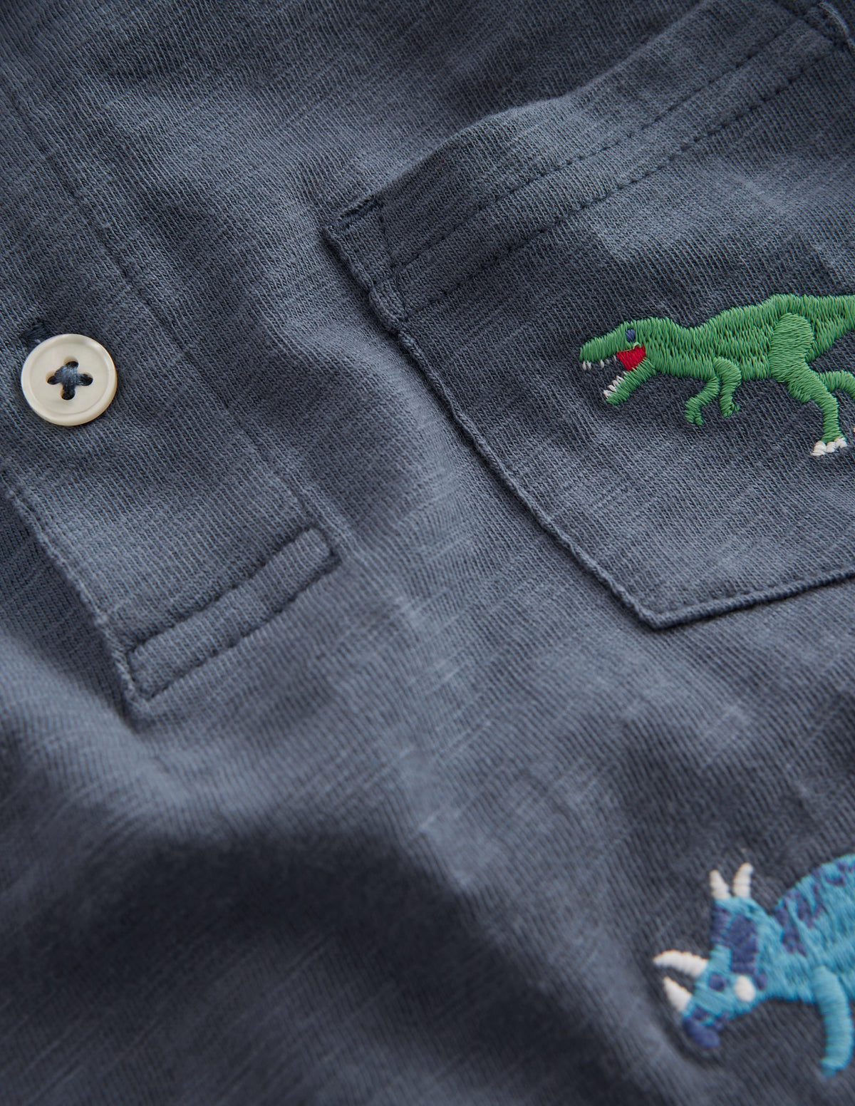 Polo flammé et brodé-Dinosaures multi - Image 3
