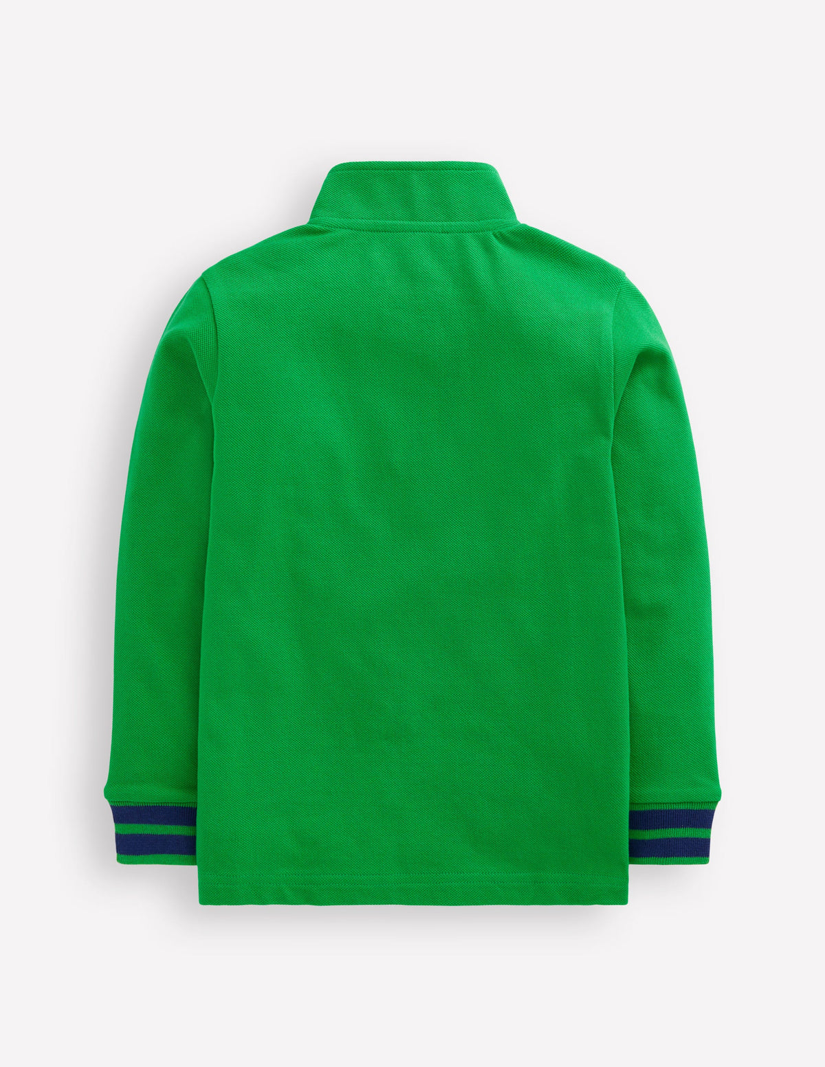 Piqué-Poloshirt mit halbem Reißverschluss-Baumgrün - Image 2