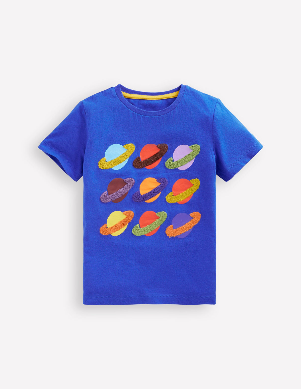 Short Sleeve Bouclé T-shirt-Kingfisher Blue Space-1