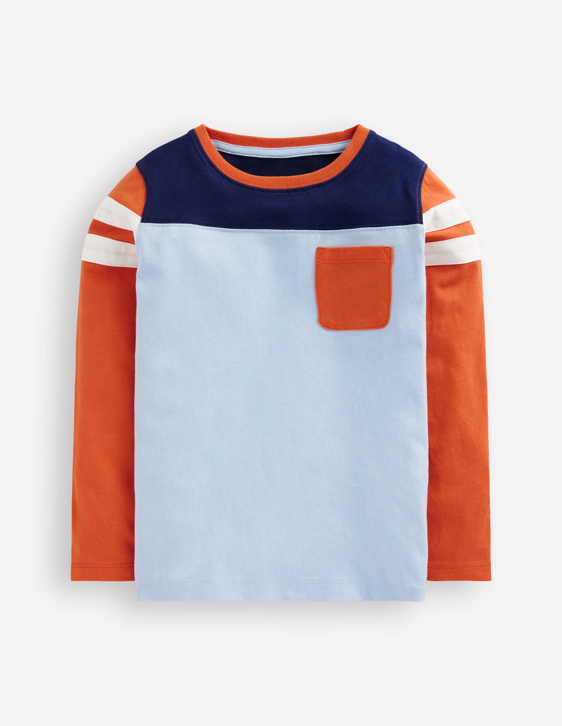 T-shirt colourblock-Colourblock bleu glacier-1