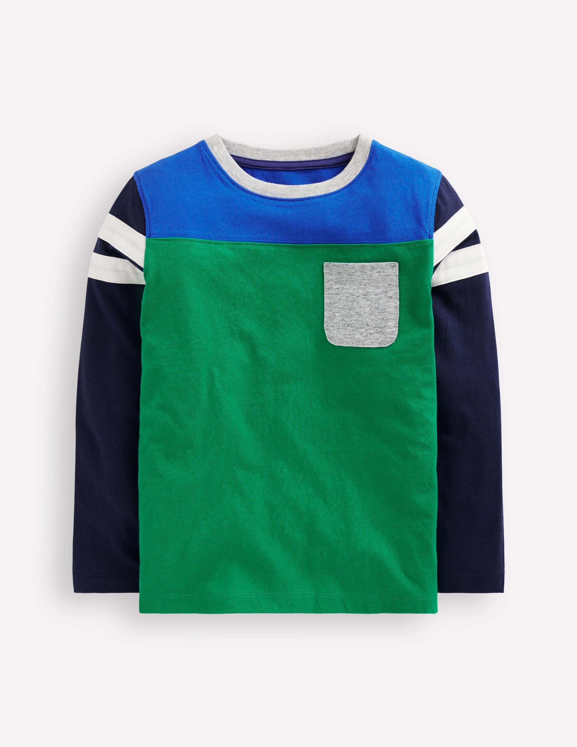 T-shirt colourblock-Colourblock vert printemps-1