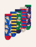 Socken im 5er-Pack-Bunt Essen