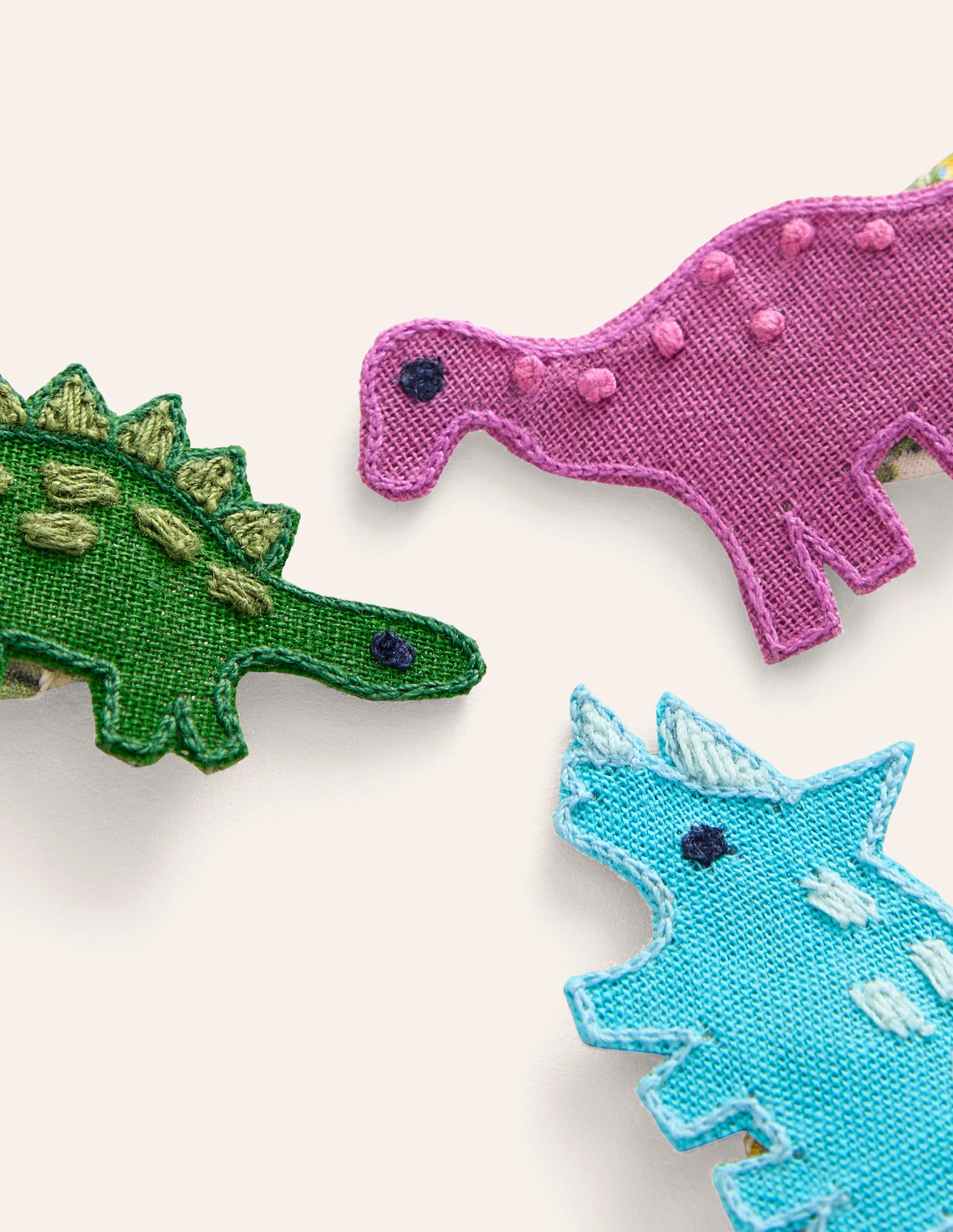Haarspangen im 3er-Pack-Bunt, Dinosaurier - Image 2