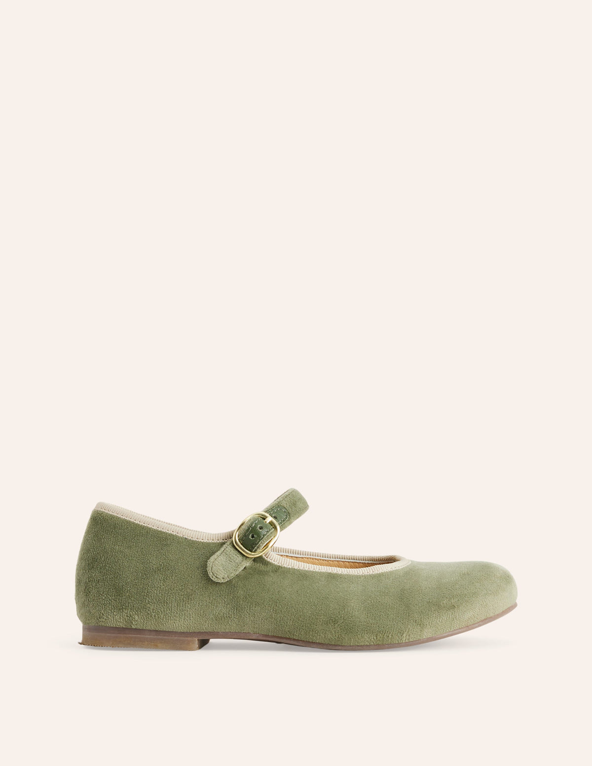 Velvet Mary Janes-Leaf Green - Image 1
