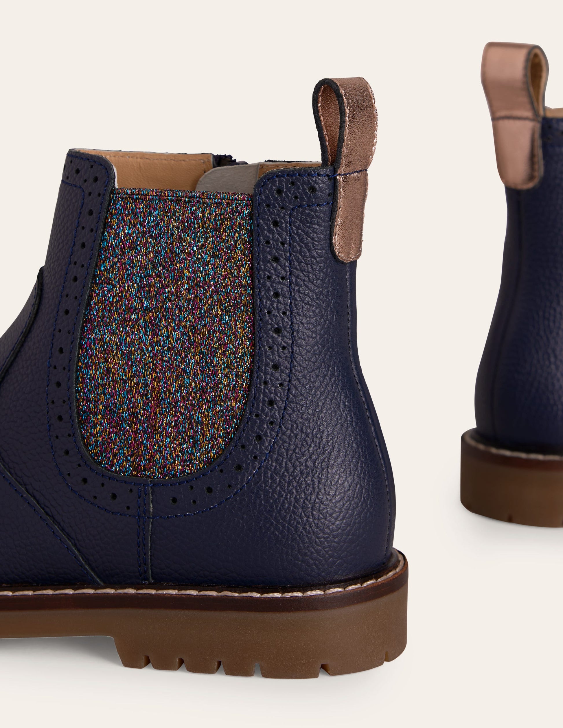 Leather Chelsea Boots-French Navy-3