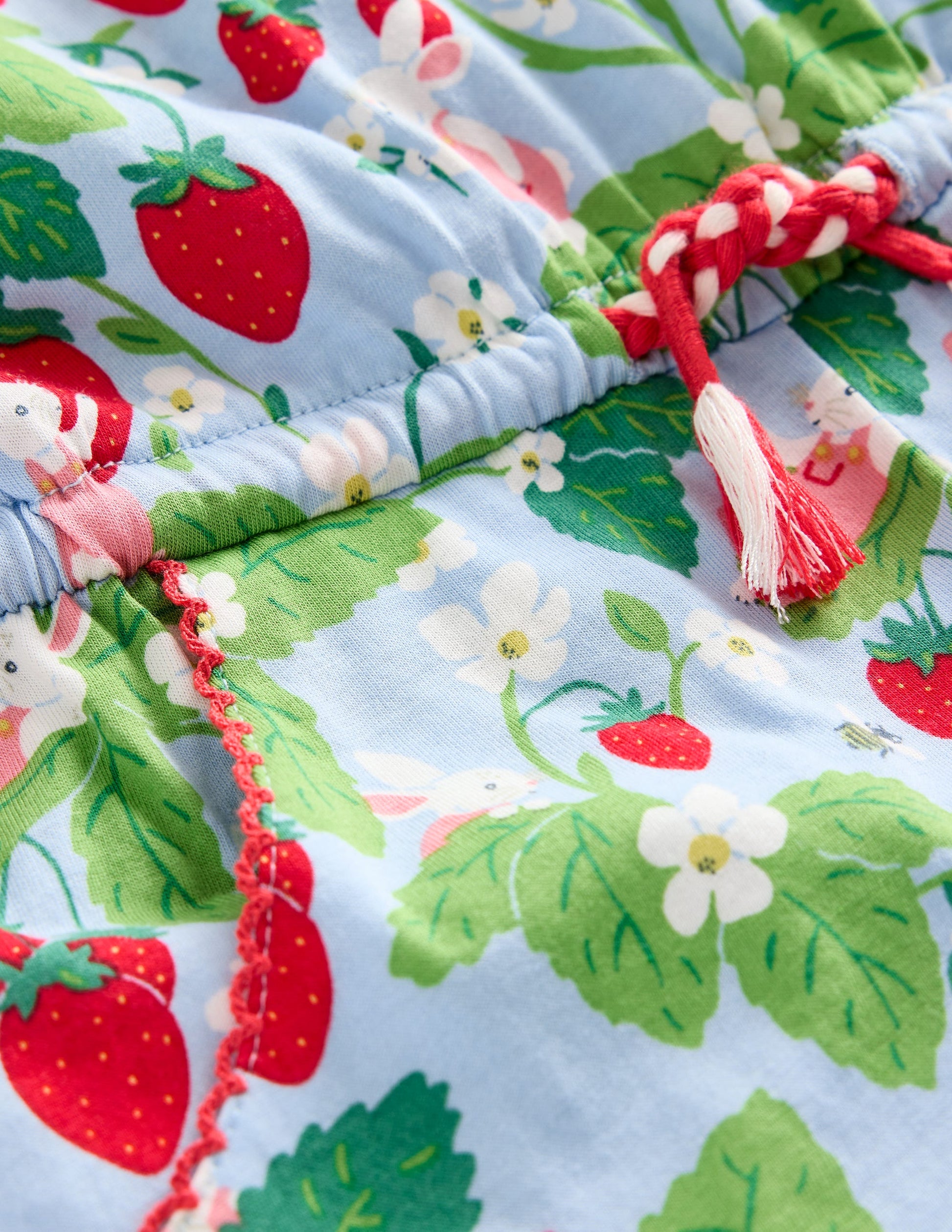 Printed Jersey Playsuit-Strawberry Field-3