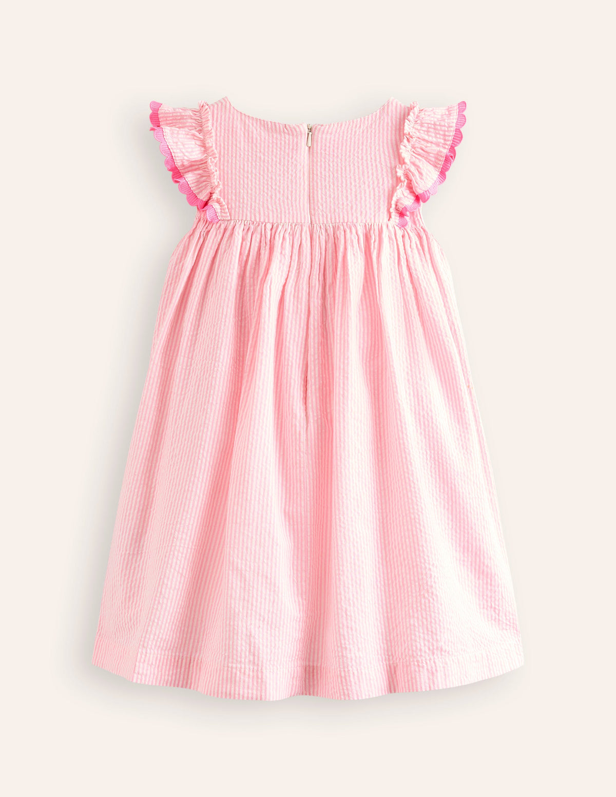 Flatterkleid mit Früchten-Kirschblütenrosa/Naturweiß Himbeere-2