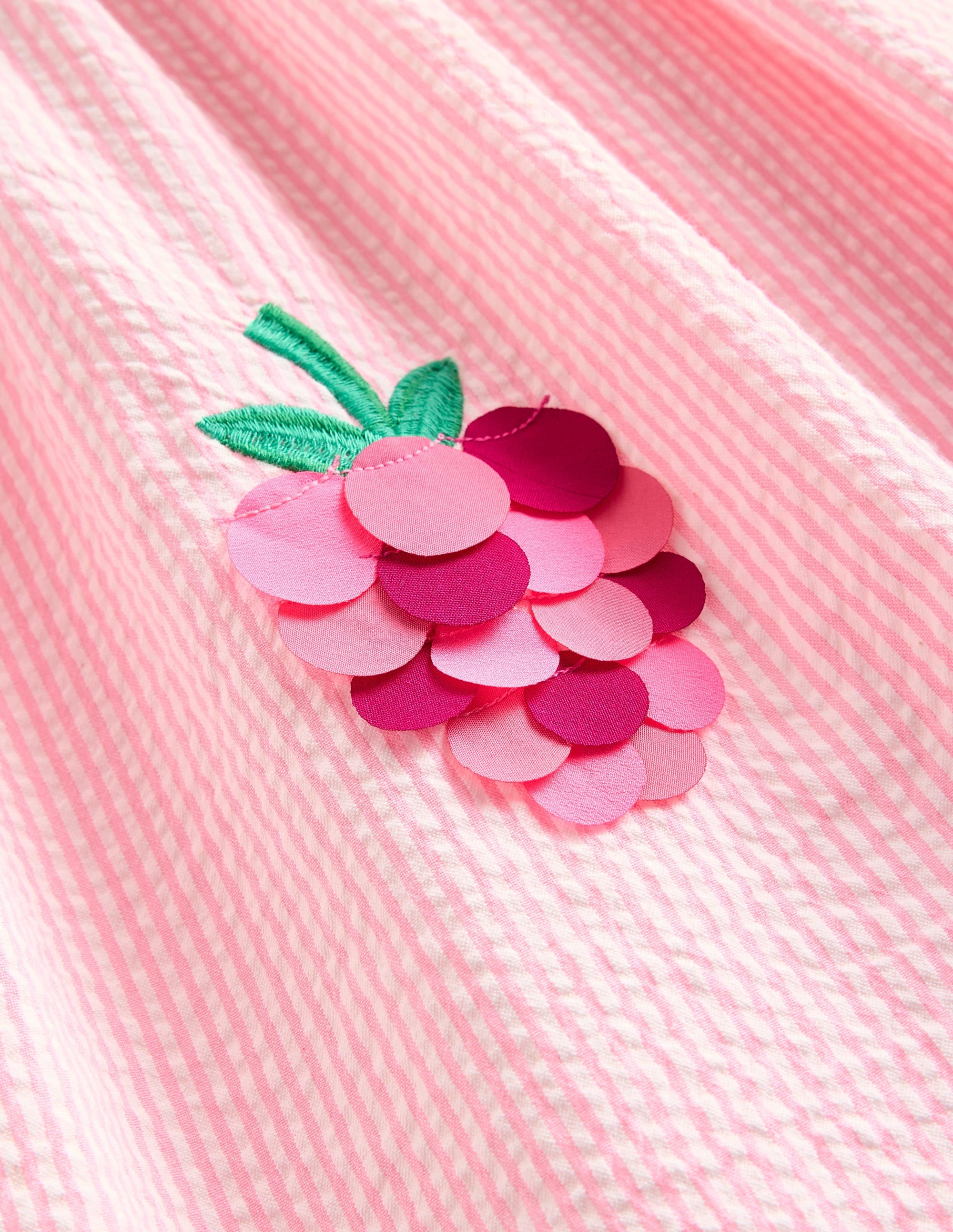 Flatterkleid mit Früchten-Kirschblütenrosa/Naturweiß Himbeere - Image 3