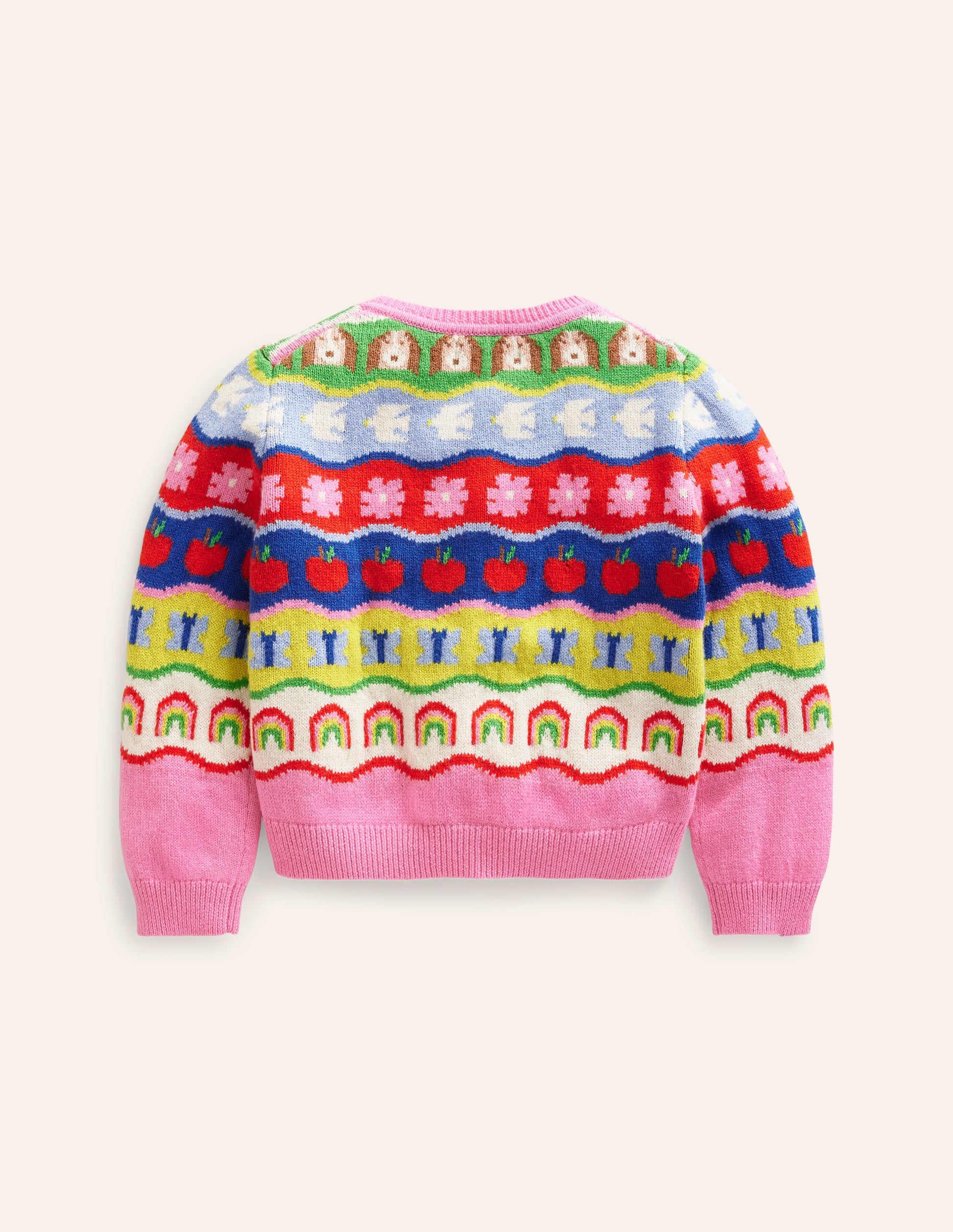 Edie Fair-Isle-Strickjacke-Arc-en-ciel multi-3