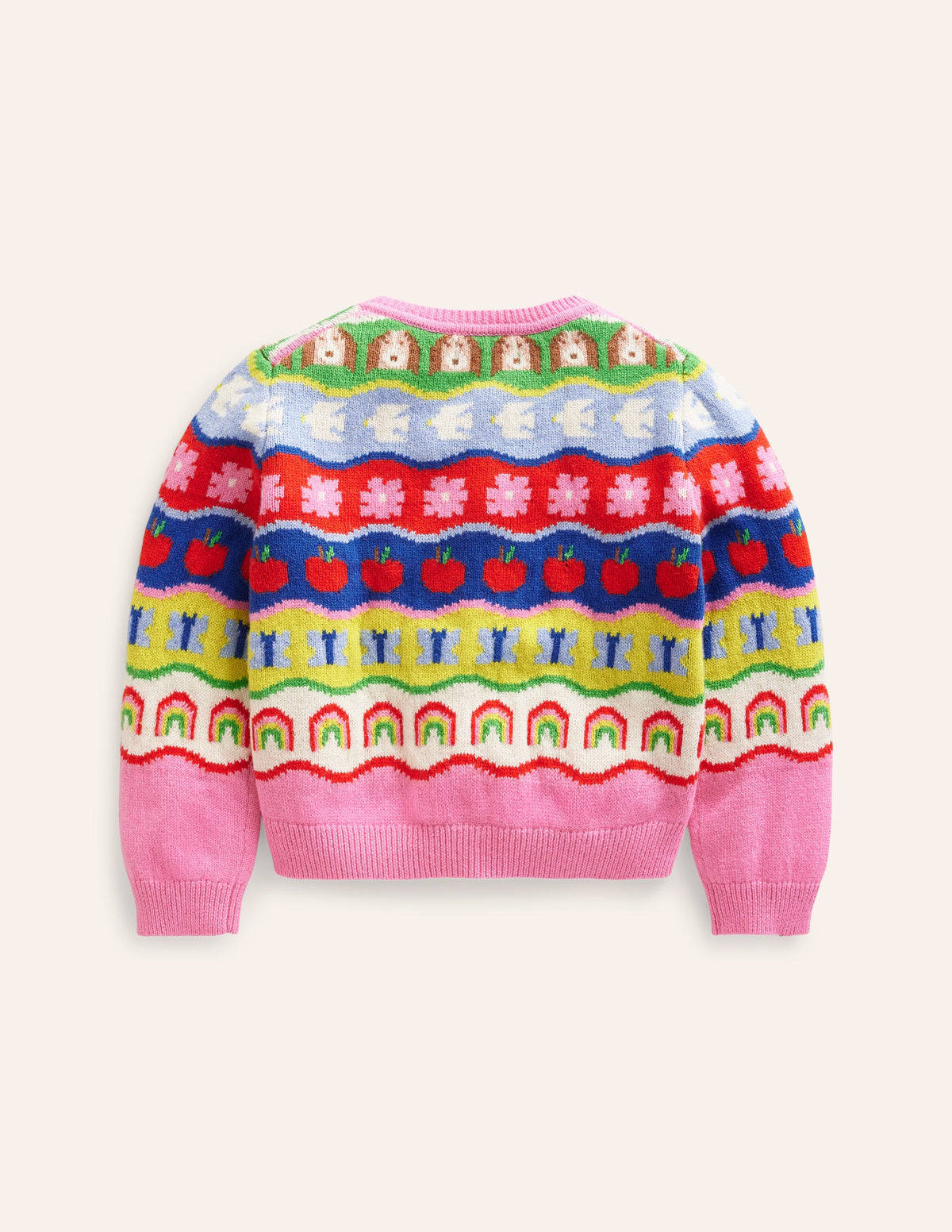 Edie Fair-Isle-Strickjacke-Arc-en-ciel multi - Image 3