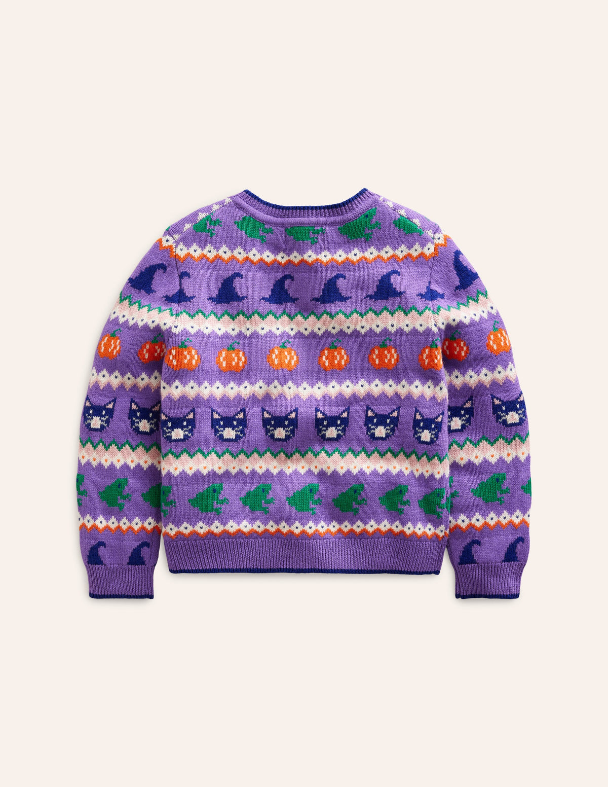 Edie Fair-Isle-Strickjacke-Asternlila Halloween - Image 2