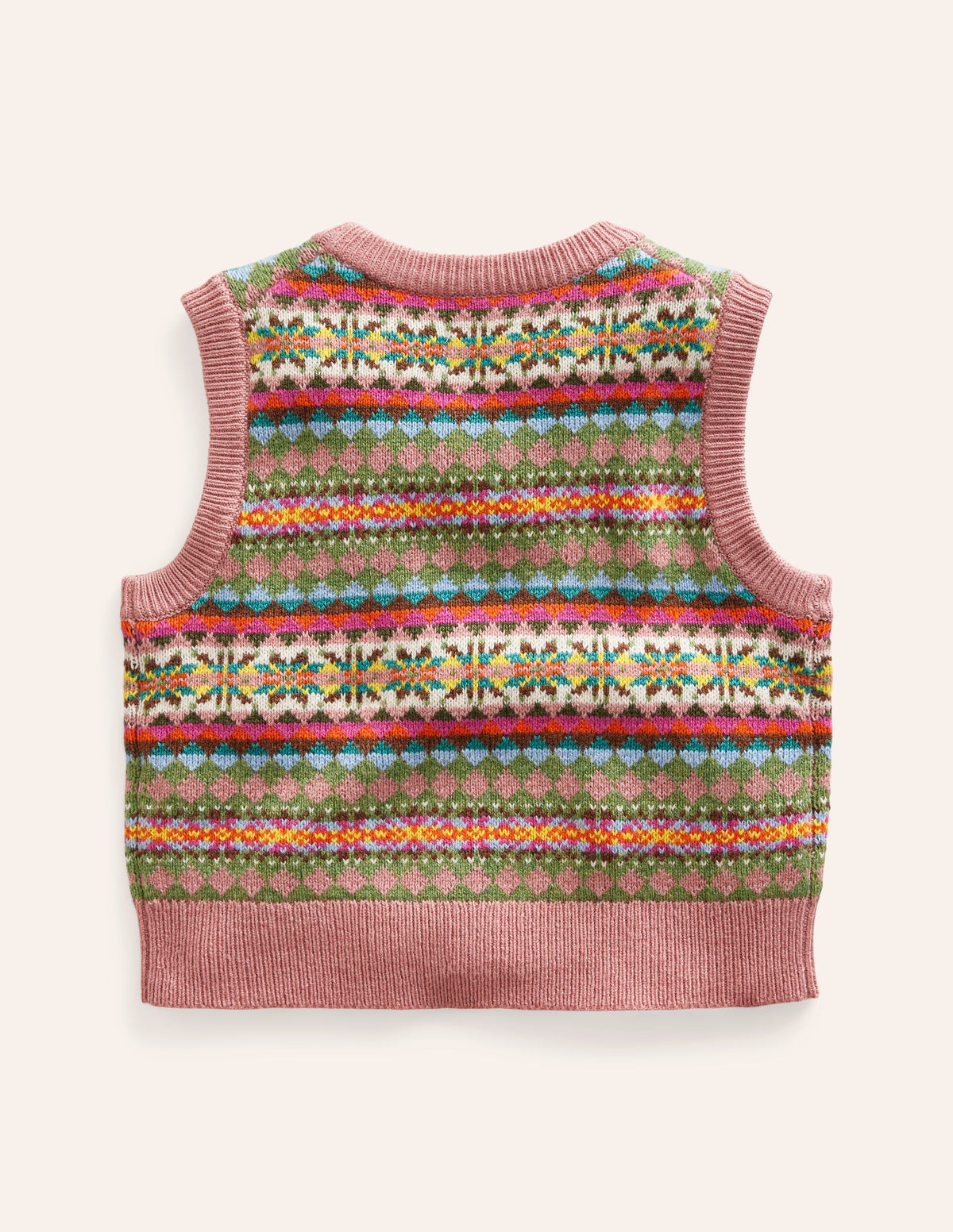 Fair-Isle-Stricktop-Grün/Rosa Fair-Isle-6