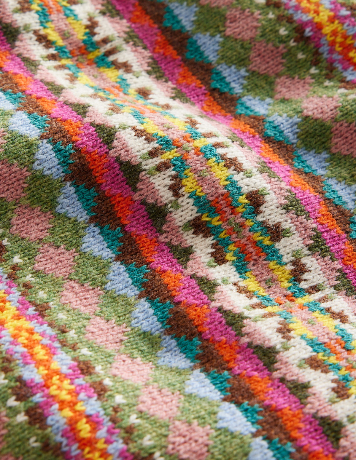 Fair-Isle-Stricktop-Grün/Rosa Fair-Isle-7