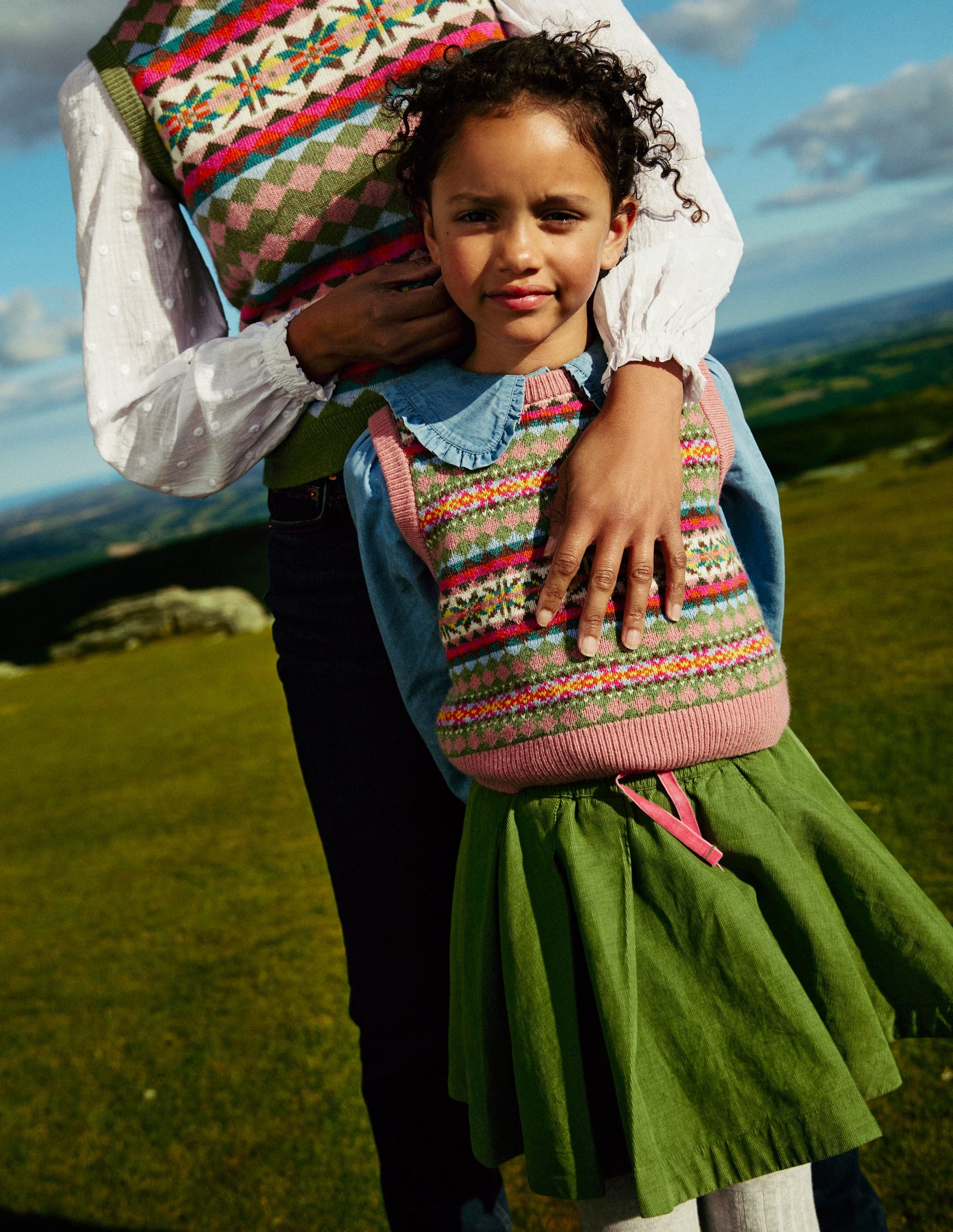 Fair-Isle-Stricktop-Grün/Rosa Fair-Isle-8