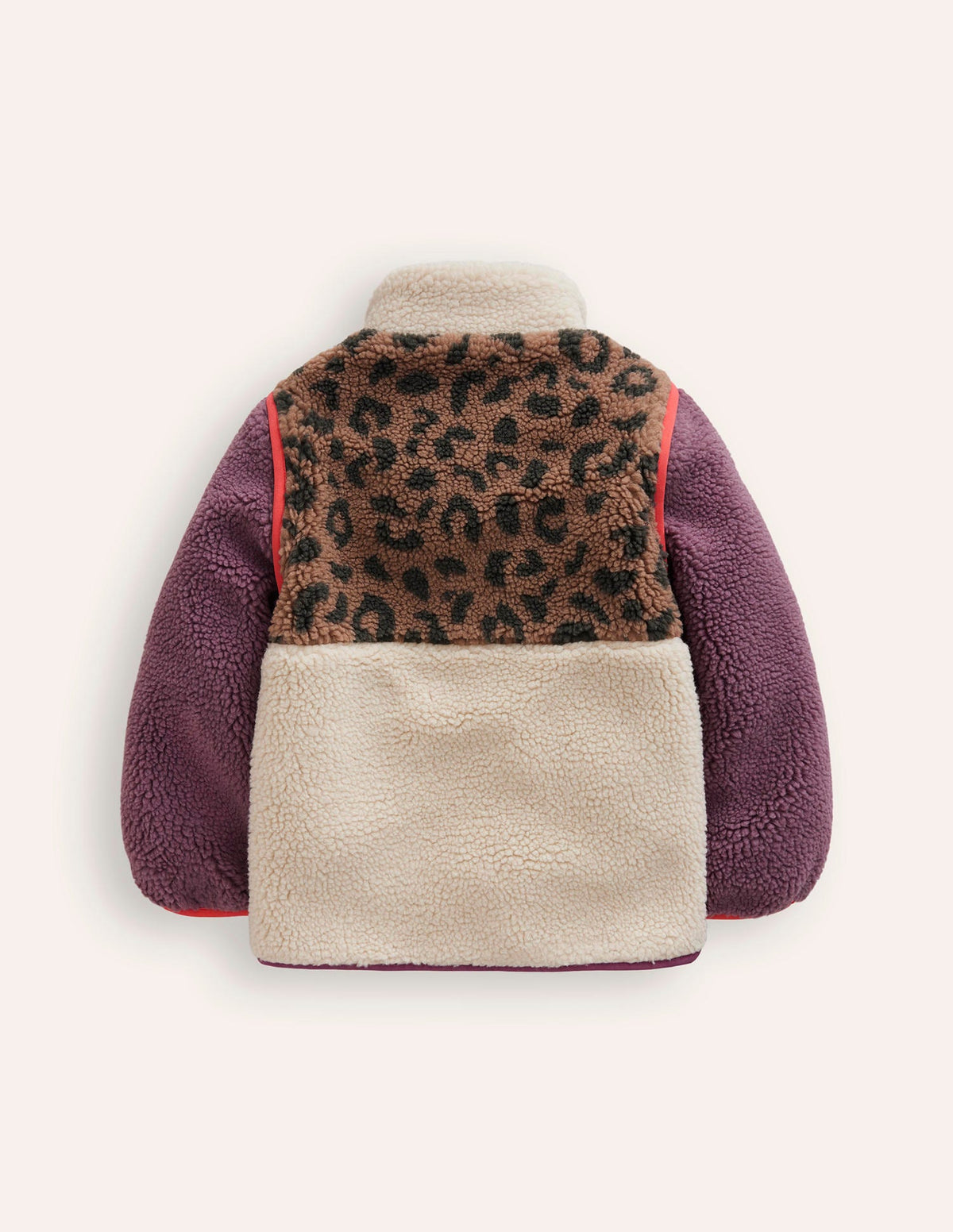 2-in-1-Teddyfell-Jacke-Leopard/Asternlila - Image 2