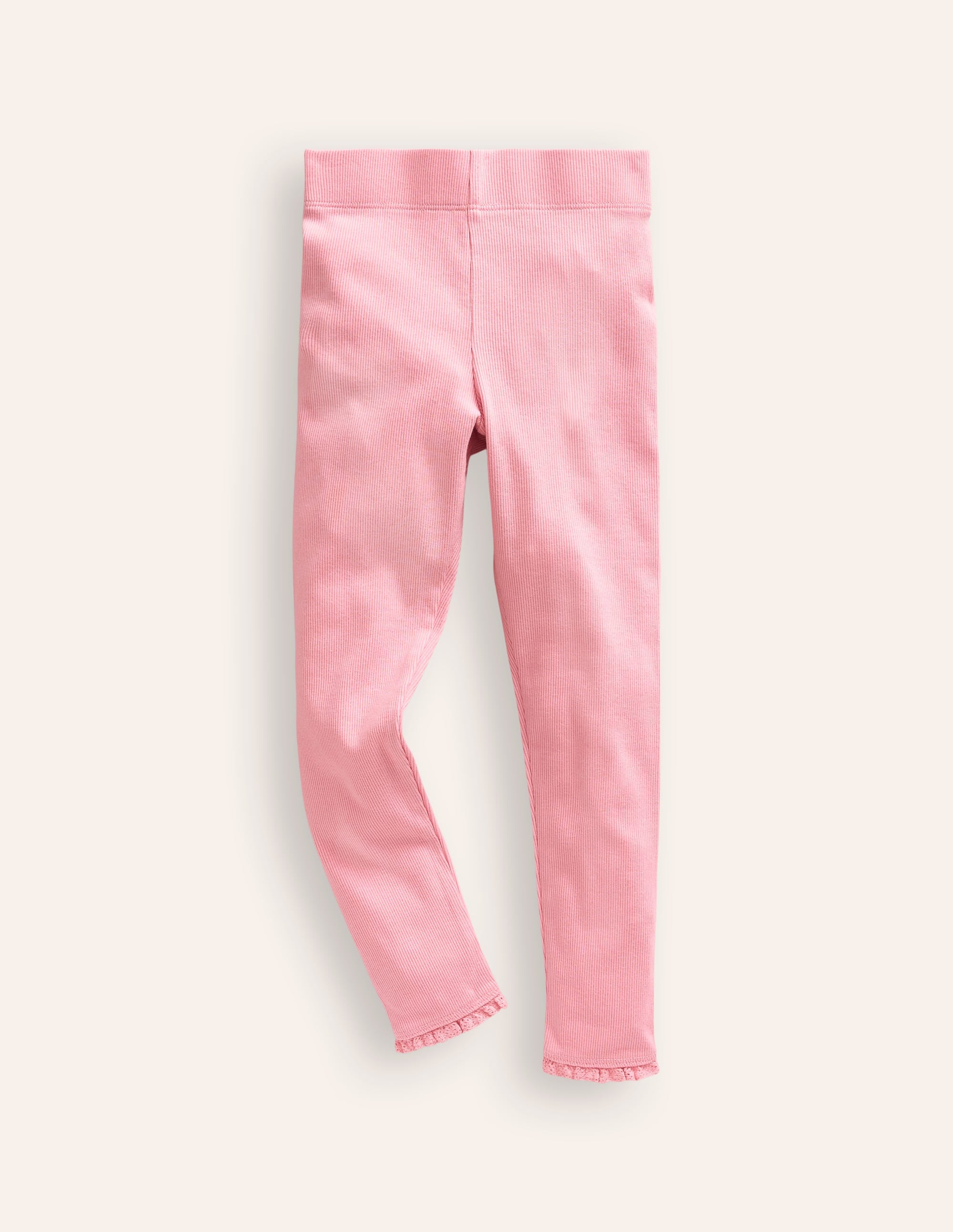 Gerippte Baumwoll-Leggings-Almond Sparkle - Image 1