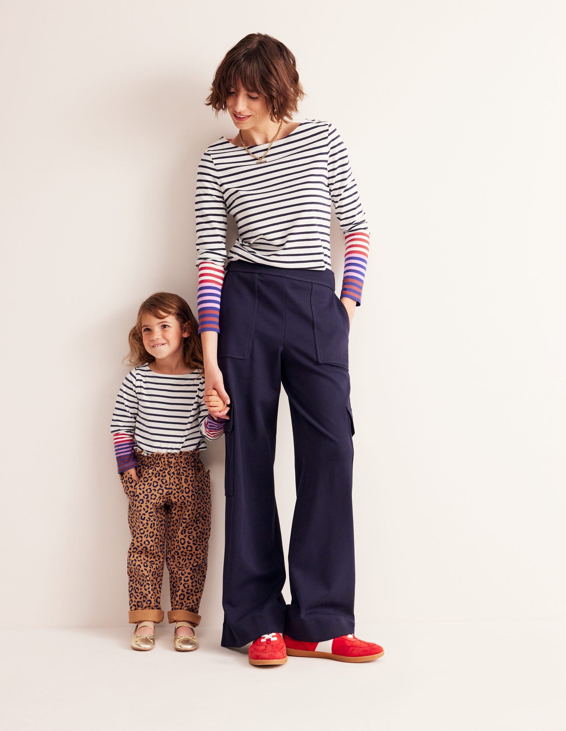 Heart Pocket Pull On Trousers-Leopard-2