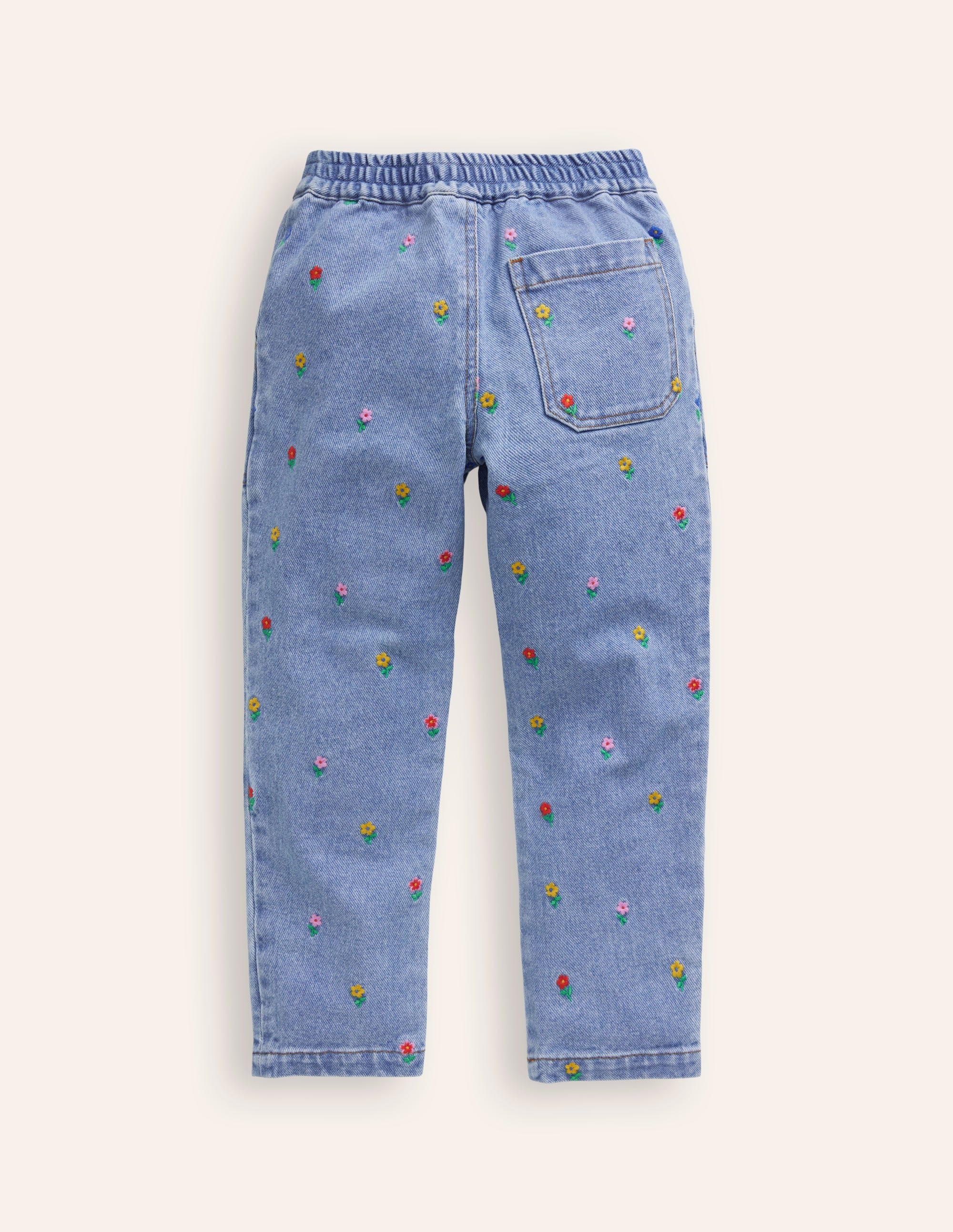 Bestickte Hose zum Hineinschlüpfen-Denim Florale Stickerei - Image 2
