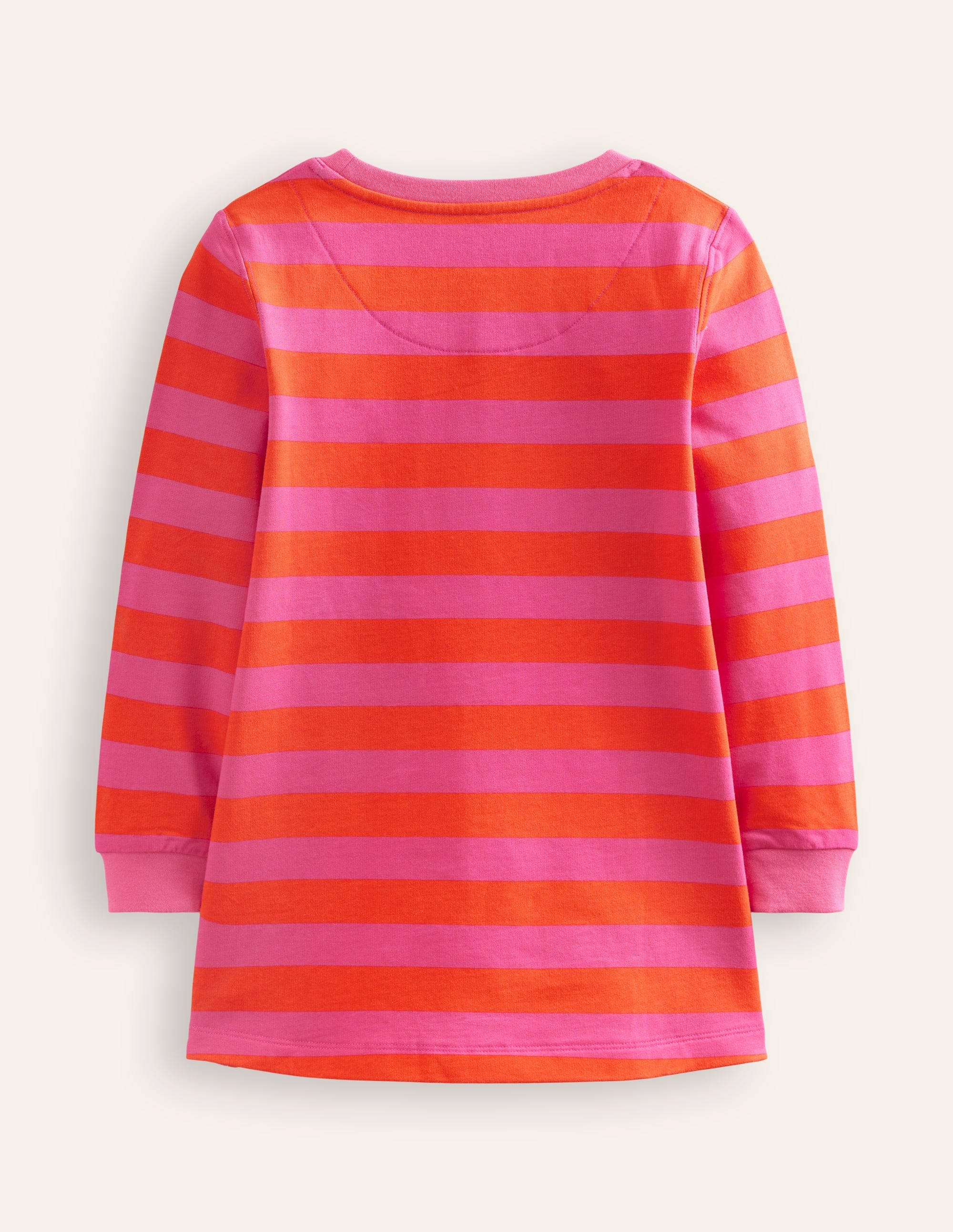 Robe-sweat Ida à appliqué-Fantômes rose vif/terre cuite - Image 2