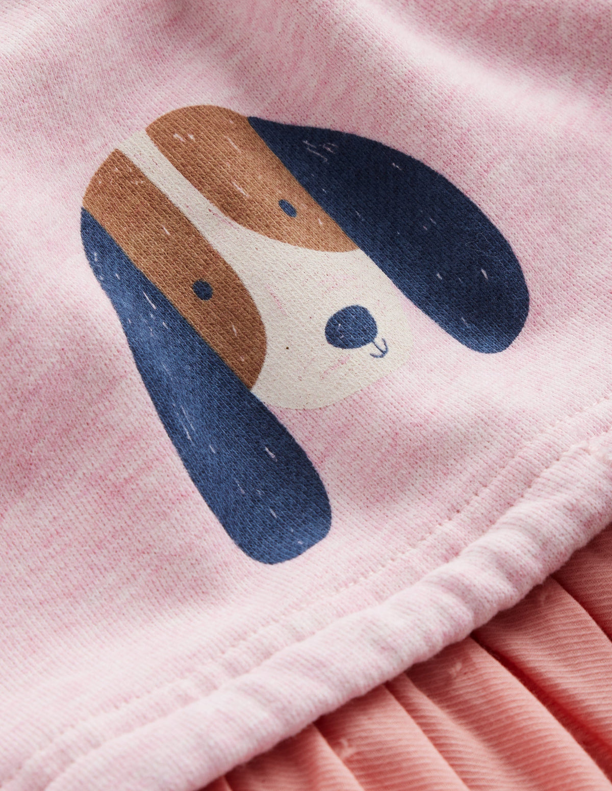 Sweatshirt-Kleid aus gewebtem Material-Mandelrosa Meliert Welpen - Image 4