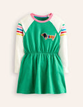 Raglankleid mit Logo-Topasgrün Dackel