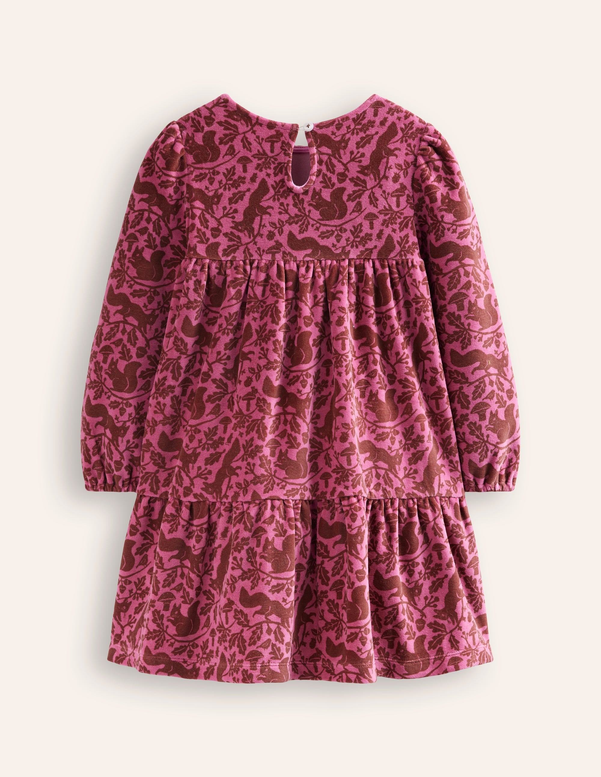 Gestuftes Velourskleid-Teetasse Rosa Wald Eichhörnchen - Image 2