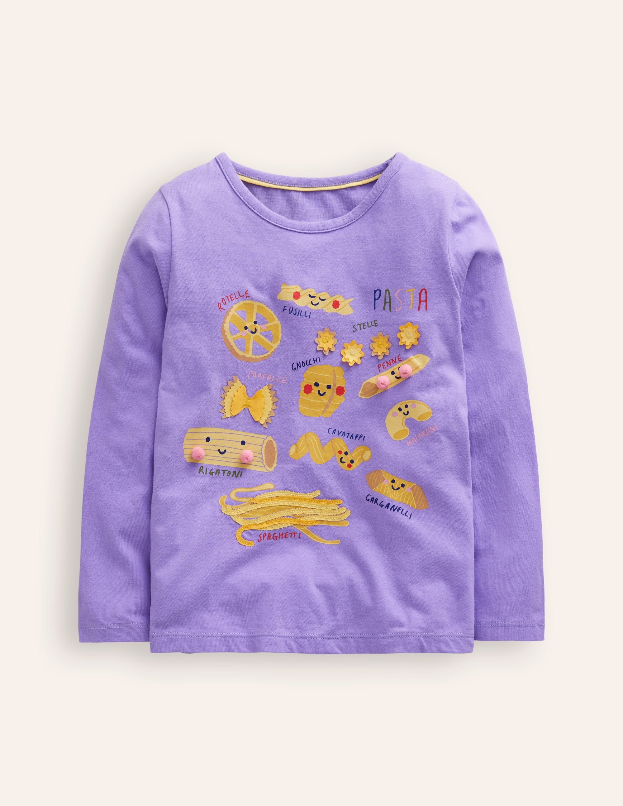 T-Shirt mit Grafikdruck-Asternlila Pasta - Image 1