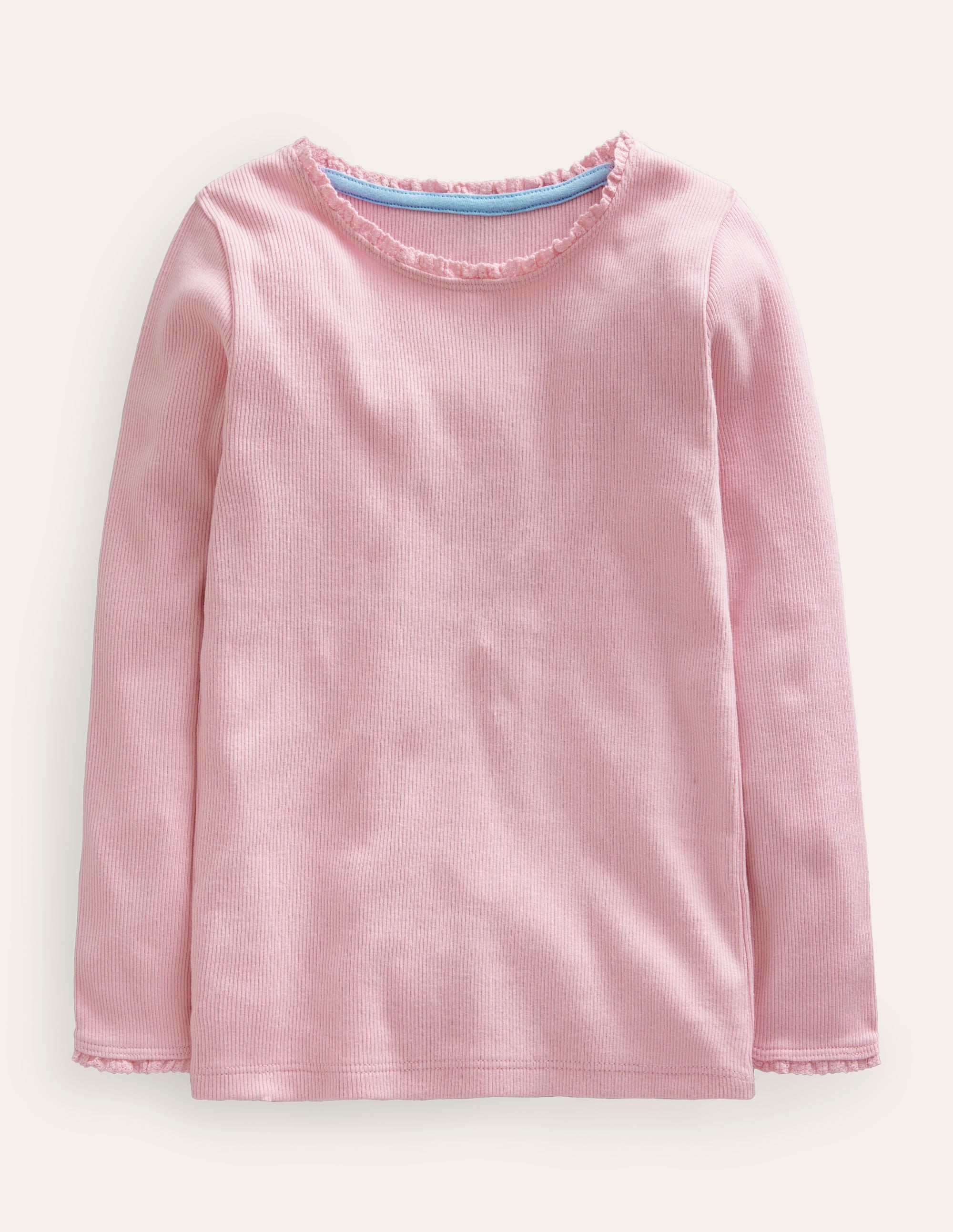 Geripptes Langarmshirt-Artic Marl - Image 1