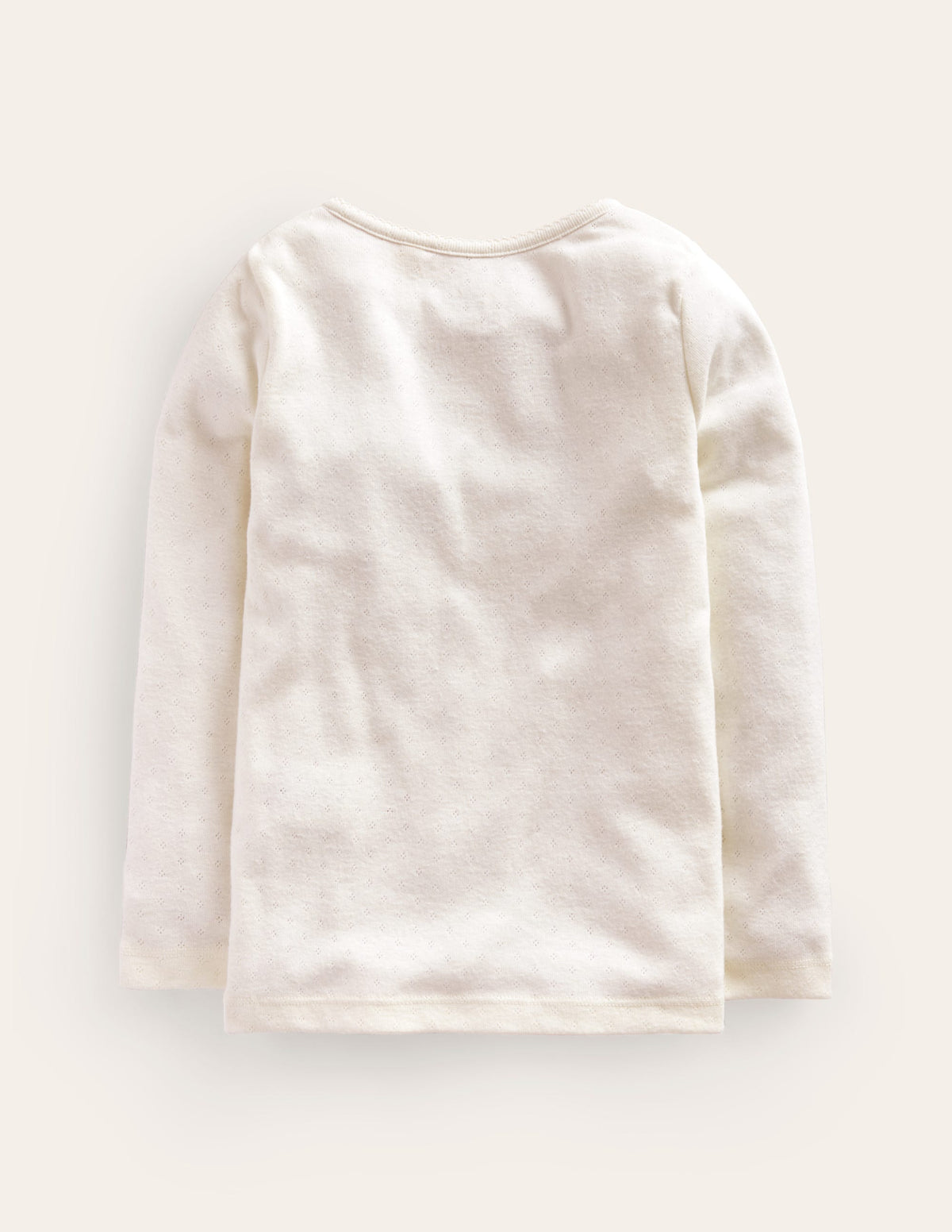 Henley Pointelle-Oberteil-Ivory and Navy Spot - Image 2