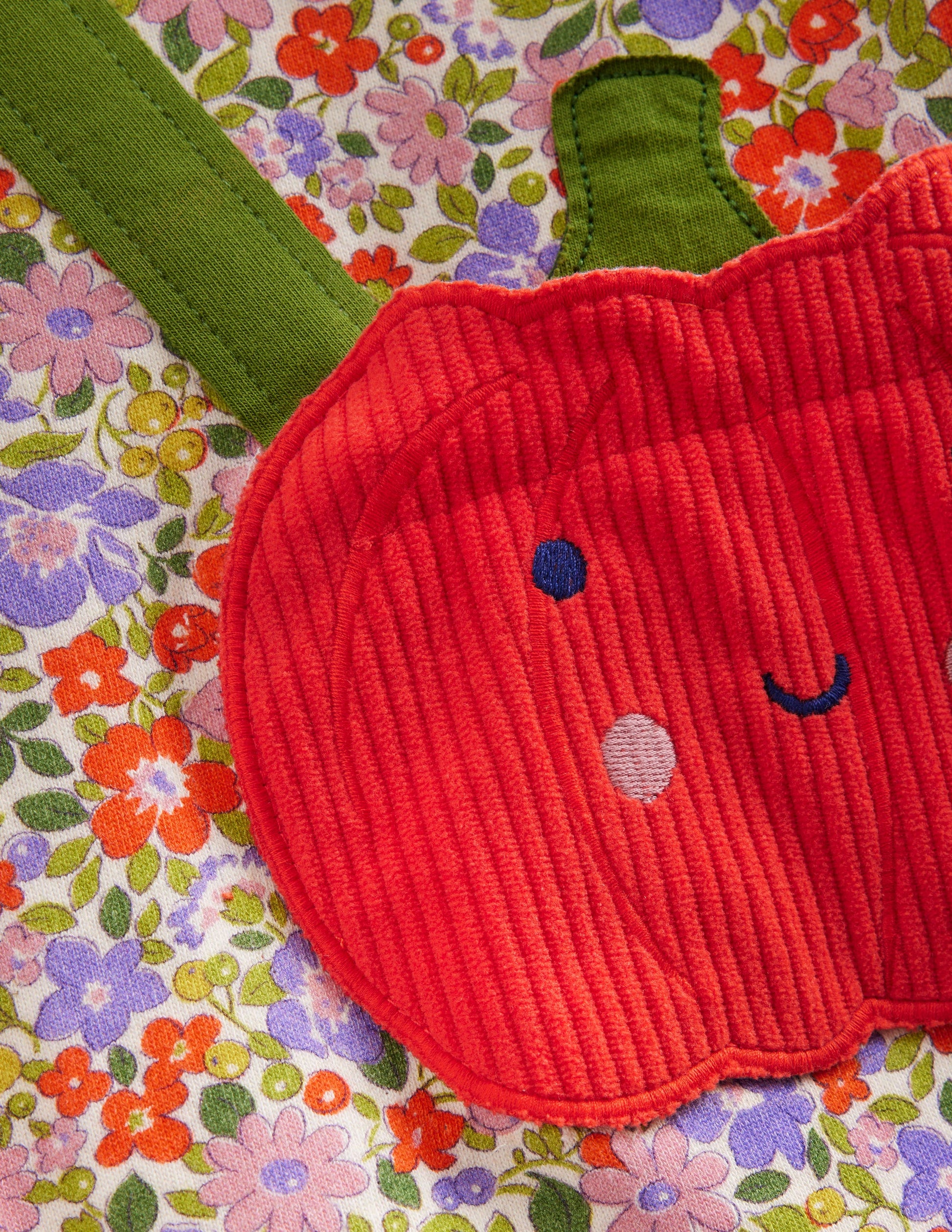 Tunique avec sac appliqué-Citrouille lit de fleurs violet aster-3