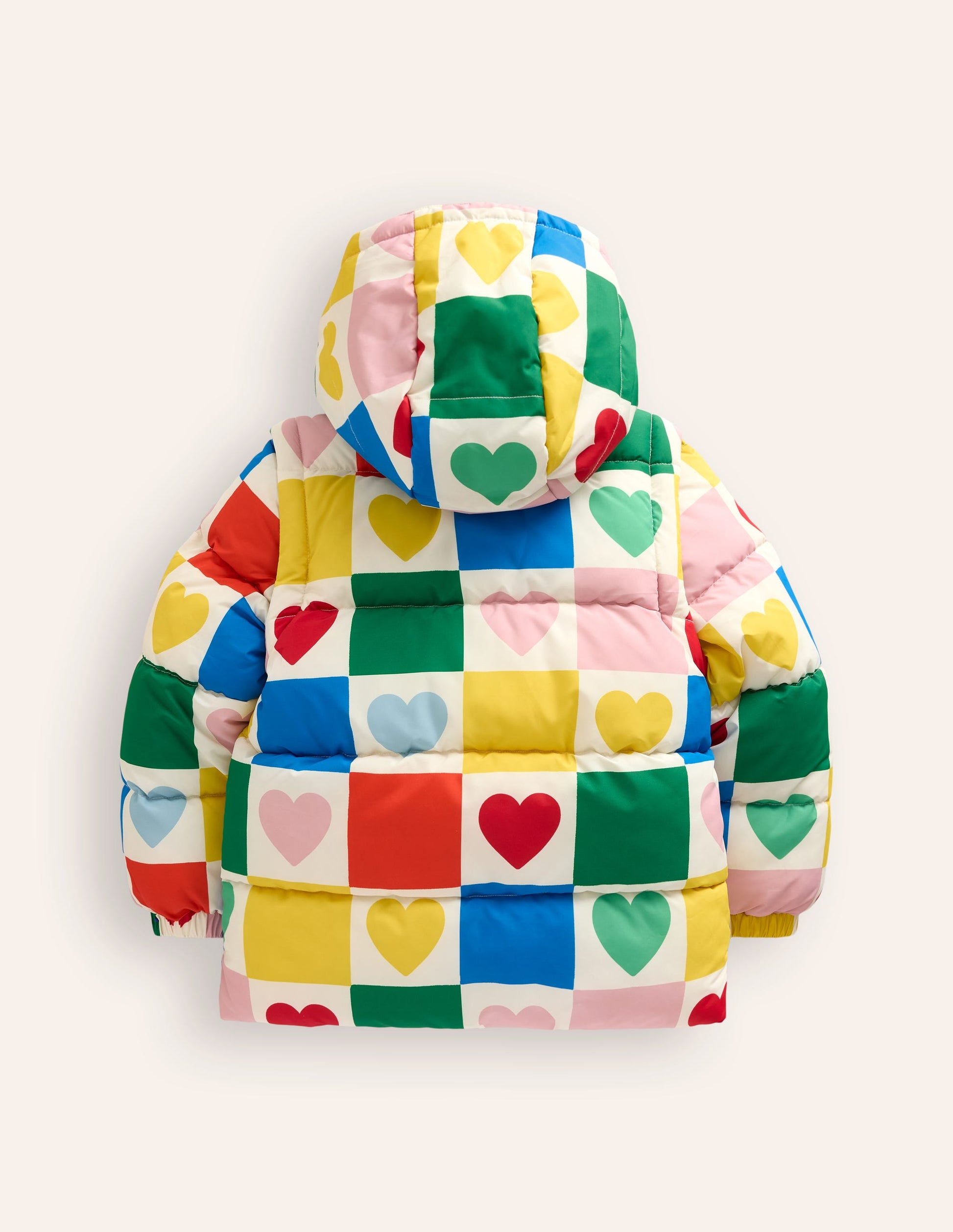 Doudoune 2-en-1-Damier cœurs multi-2