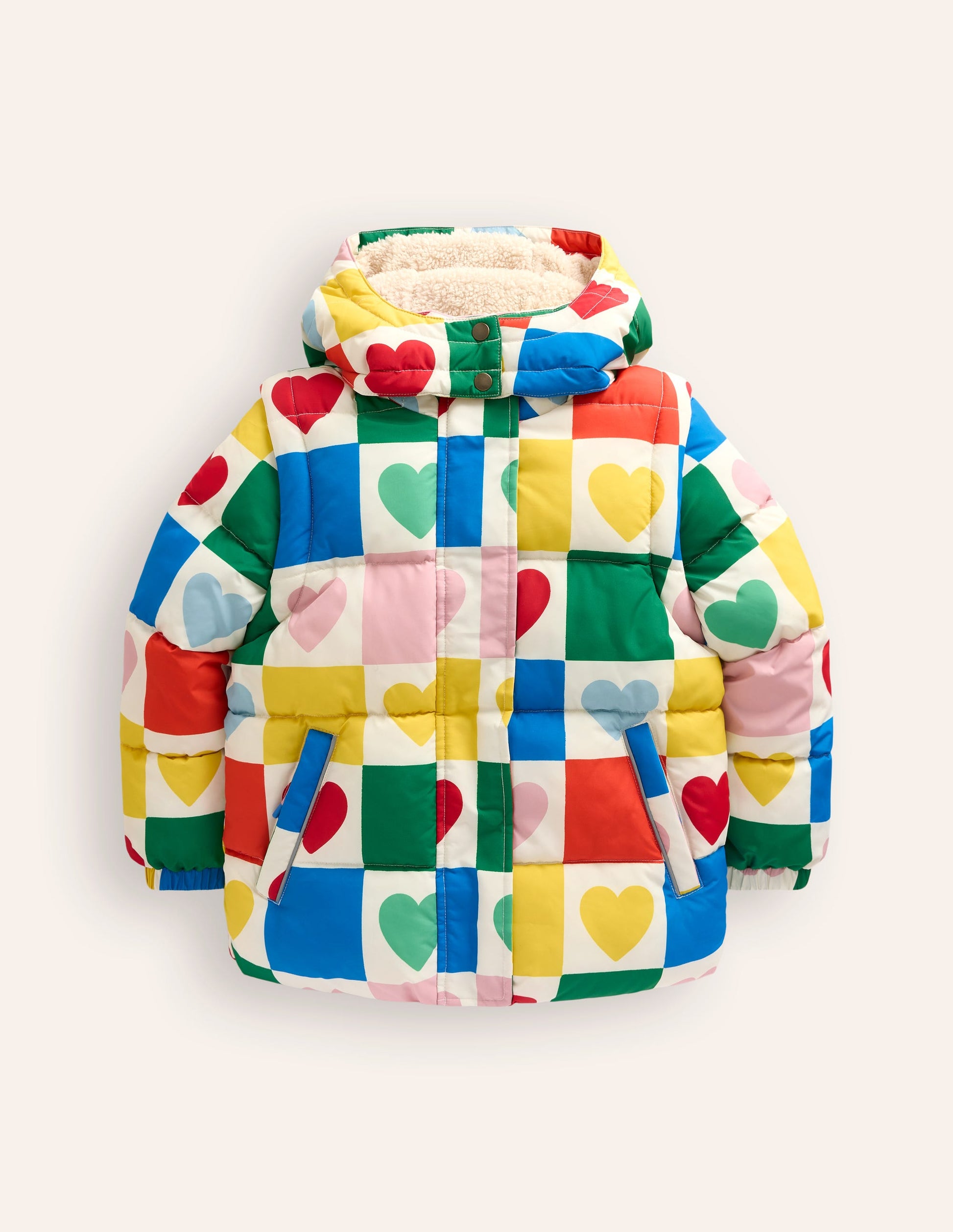 Doudoune 2-en-1-Damier cœurs multi-1