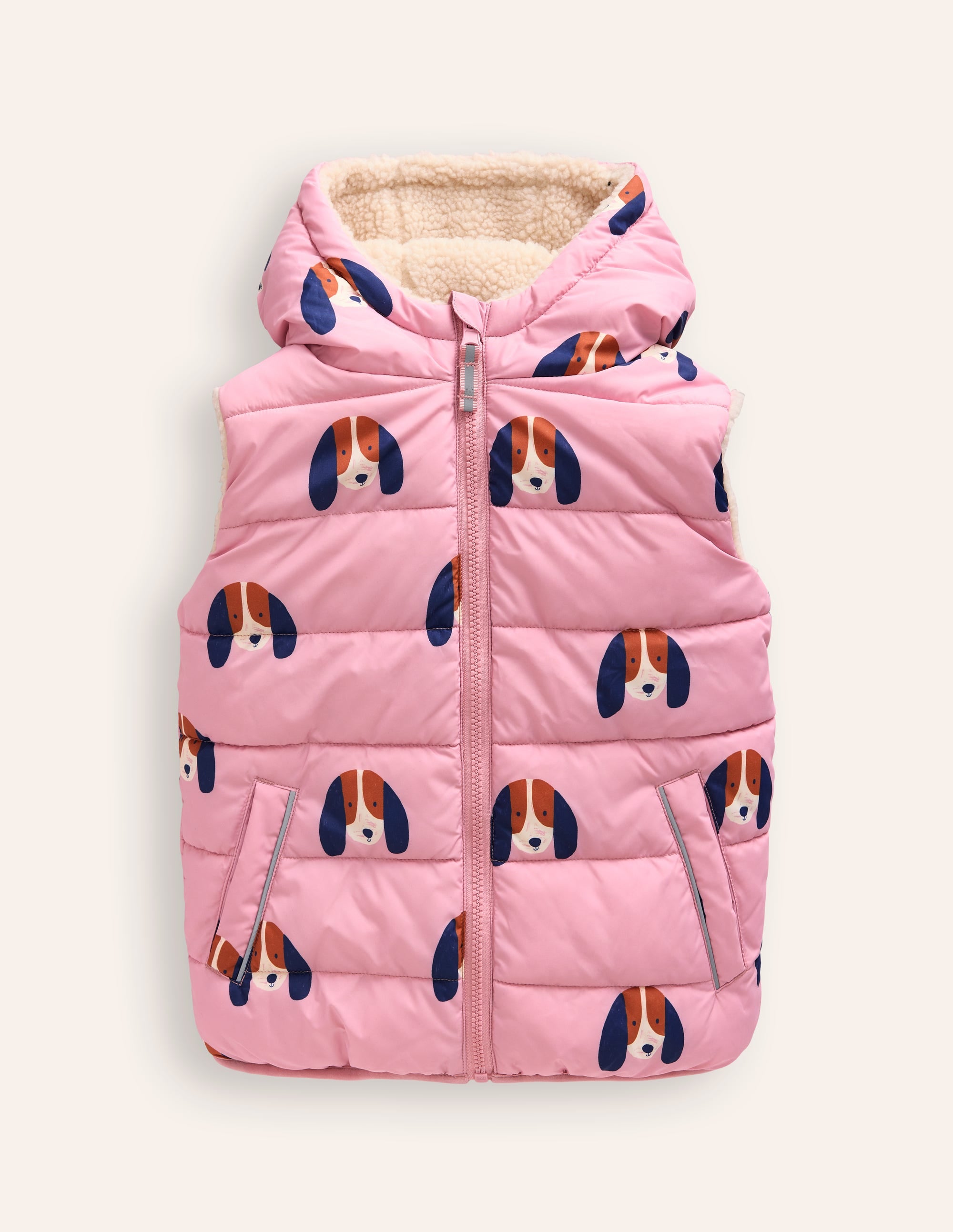 Wendeweste aus Borg-Mix-Vintage-Rosa Welpen - Image 3