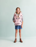 Wendeweste aus Borg-Mix-Vintage-Rosa Welpen
