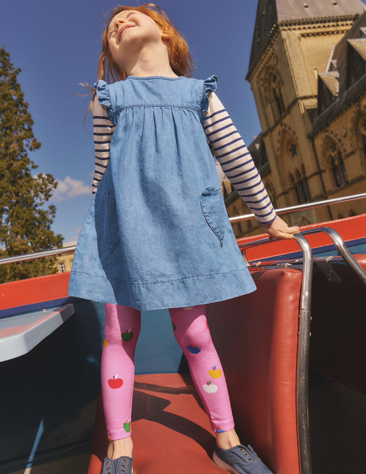 Legging pour tous les jours fun-Pommes arc-en-ciel mauve vintage - Image 6